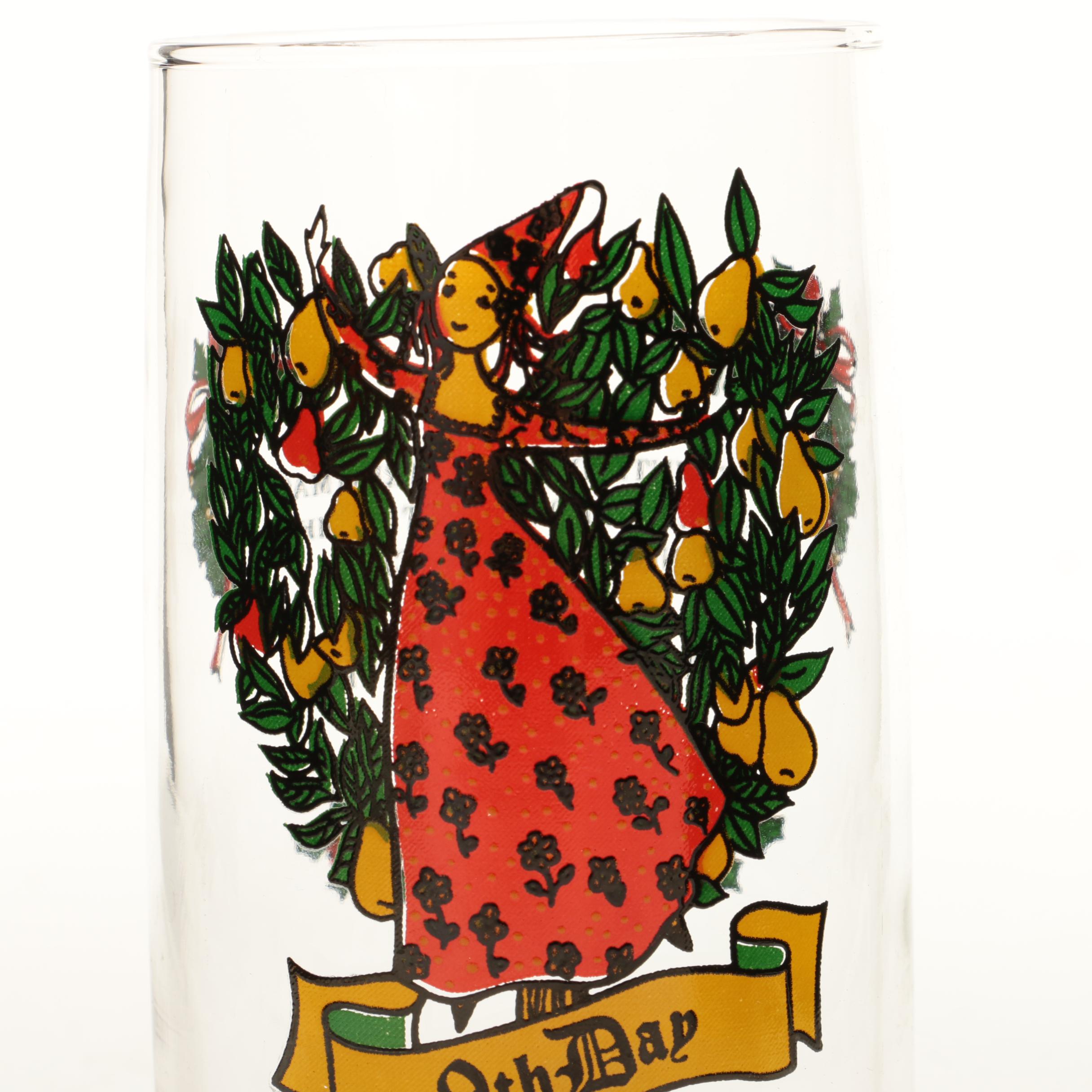 Twelve Days of Christmas Drinking Glasses