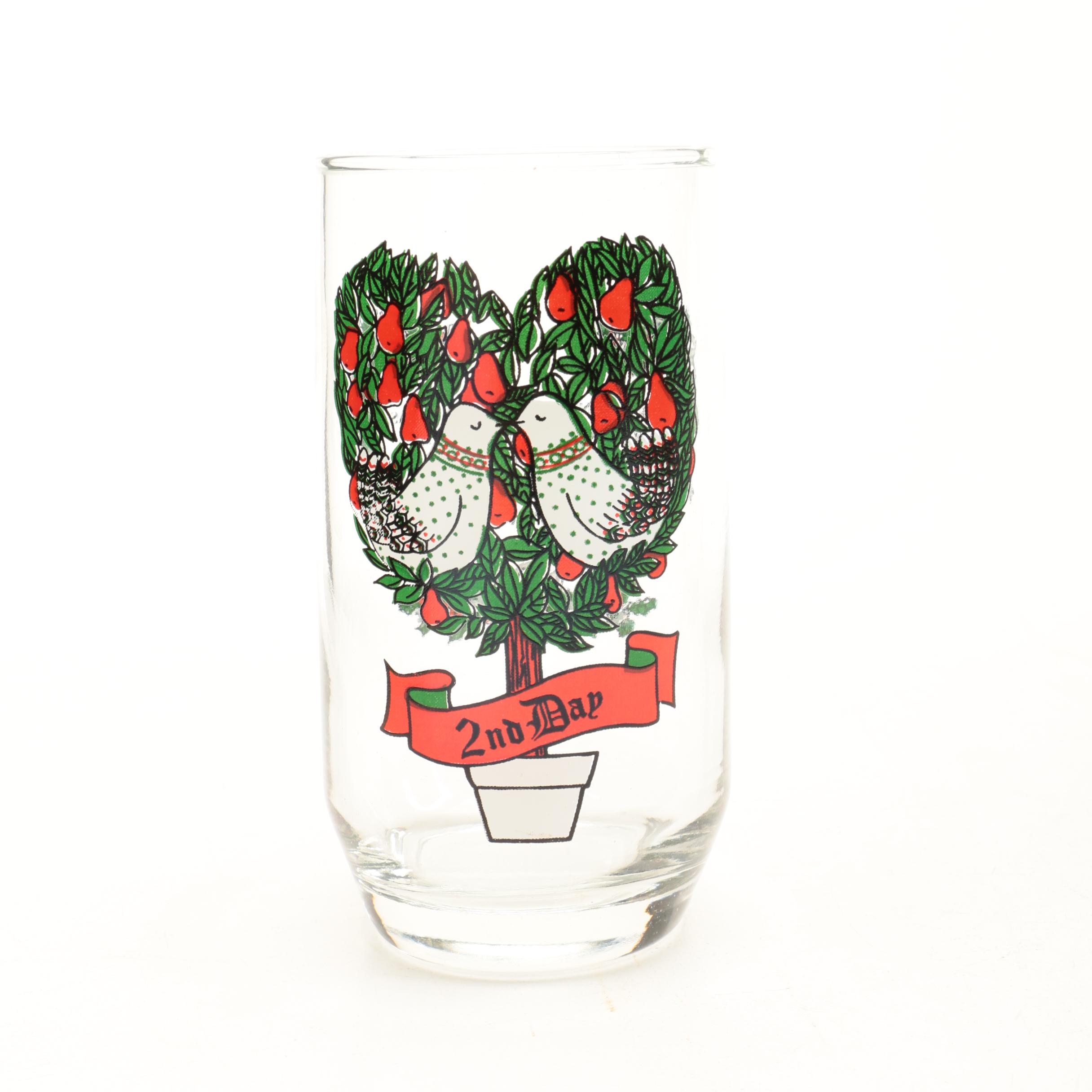 Twelve Days of Christmas Drinking Glasses