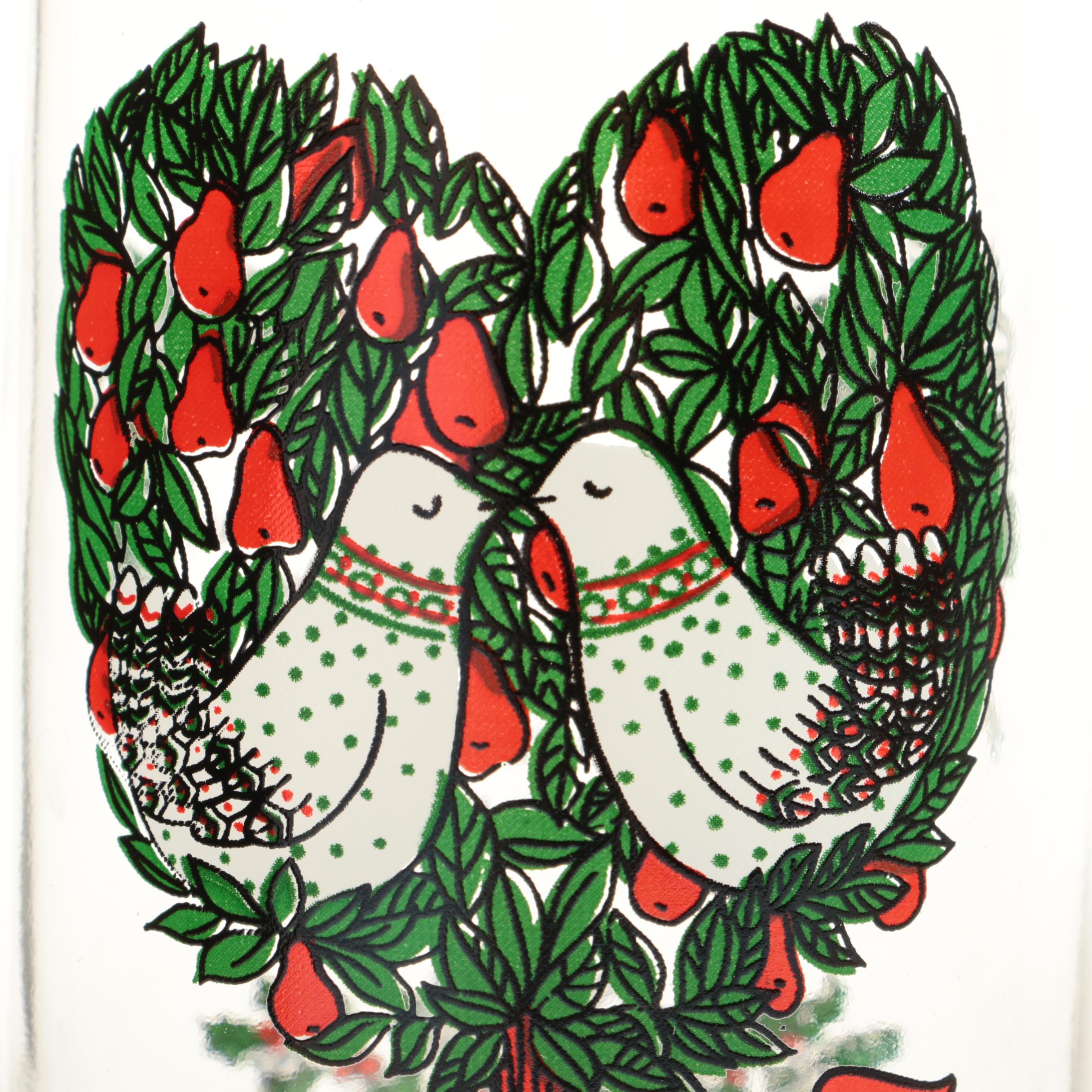 Twelve Days of Christmas Drinking Glasses