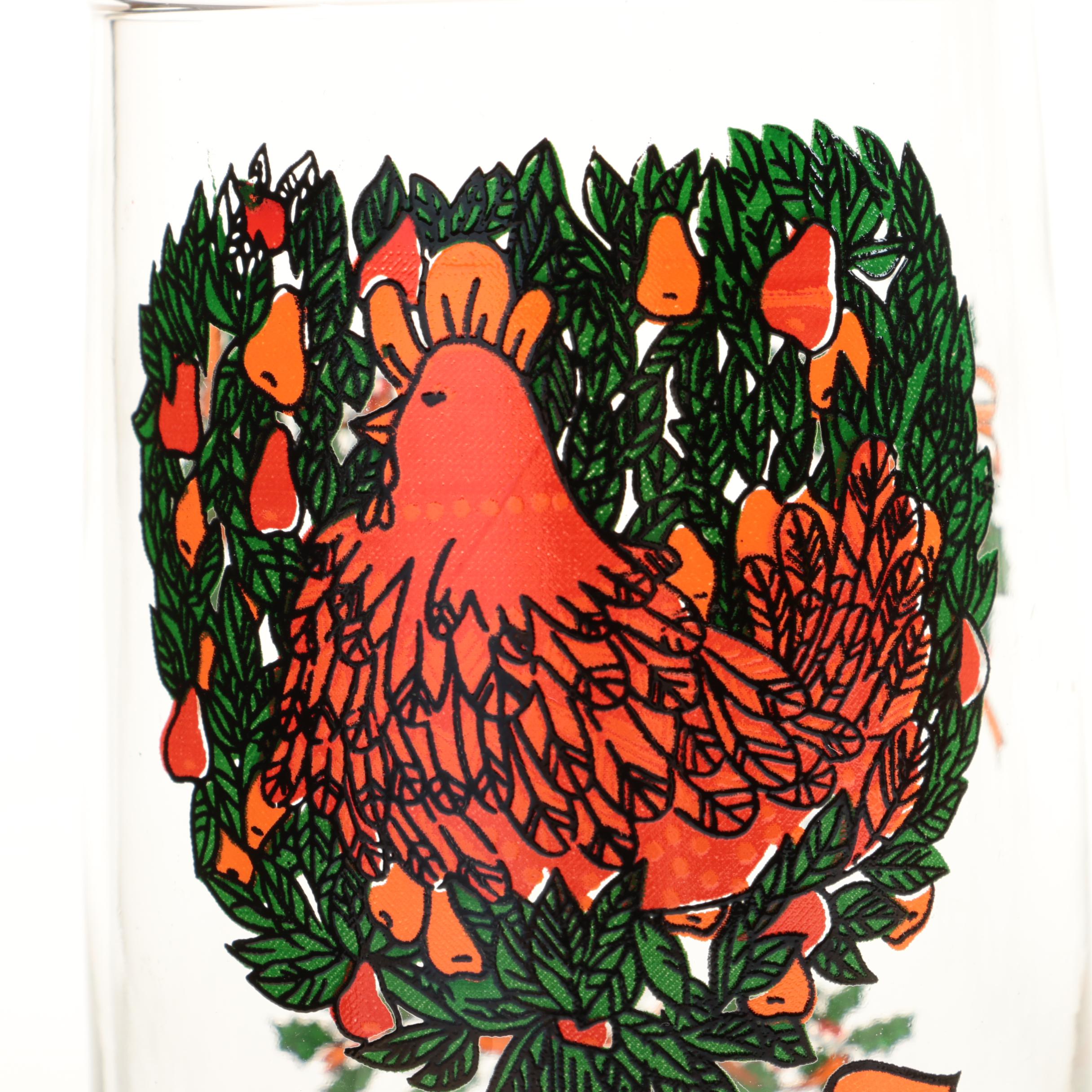 Twelve Days of Christmas Drinking Glasses