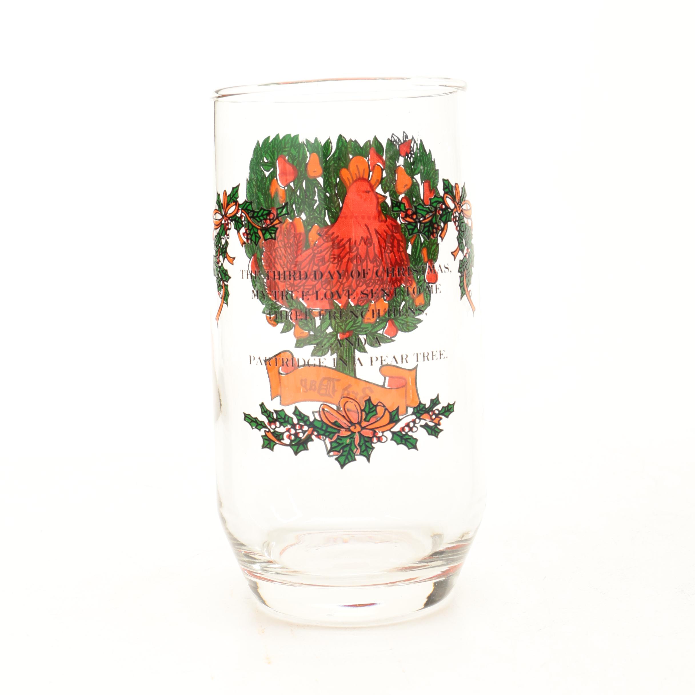 Twelve Days of Christmas Drinking Glasses