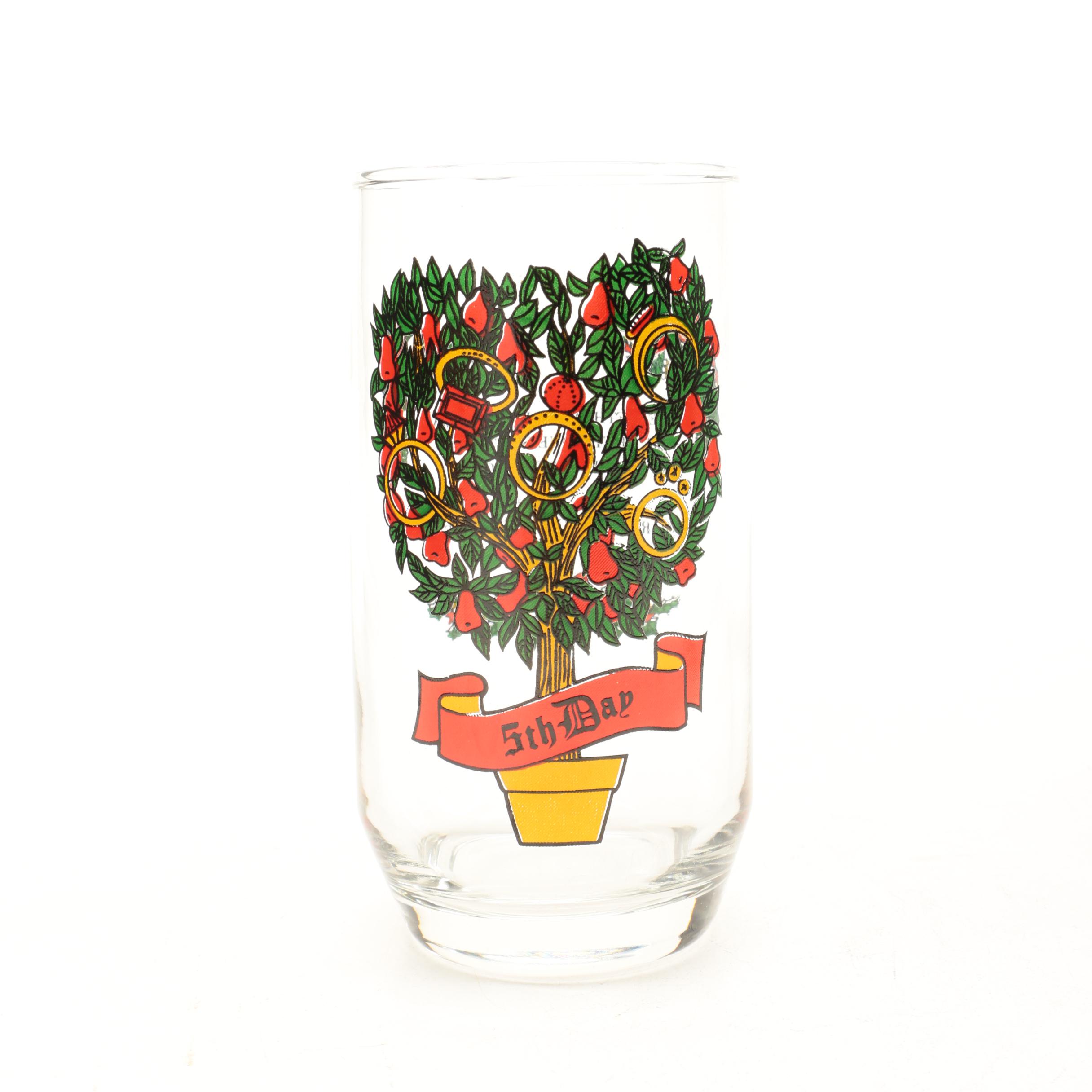 Twelve Days of Christmas Drinking Glasses