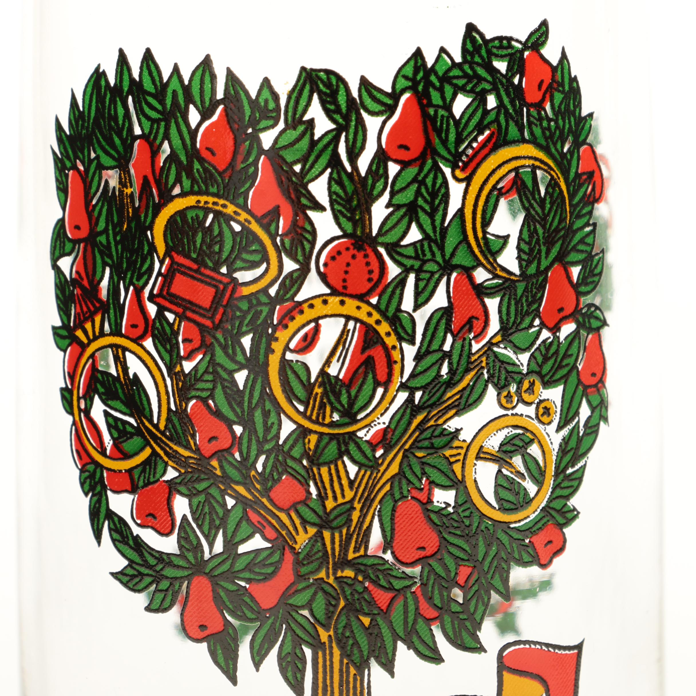 Twelve Days of Christmas Drinking Glasses