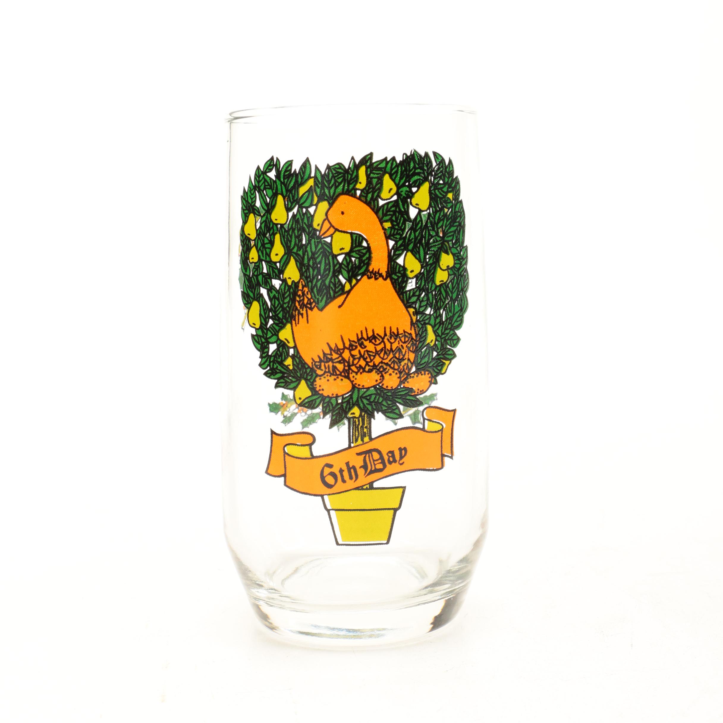 Twelve Days of Christmas Drinking Glasses