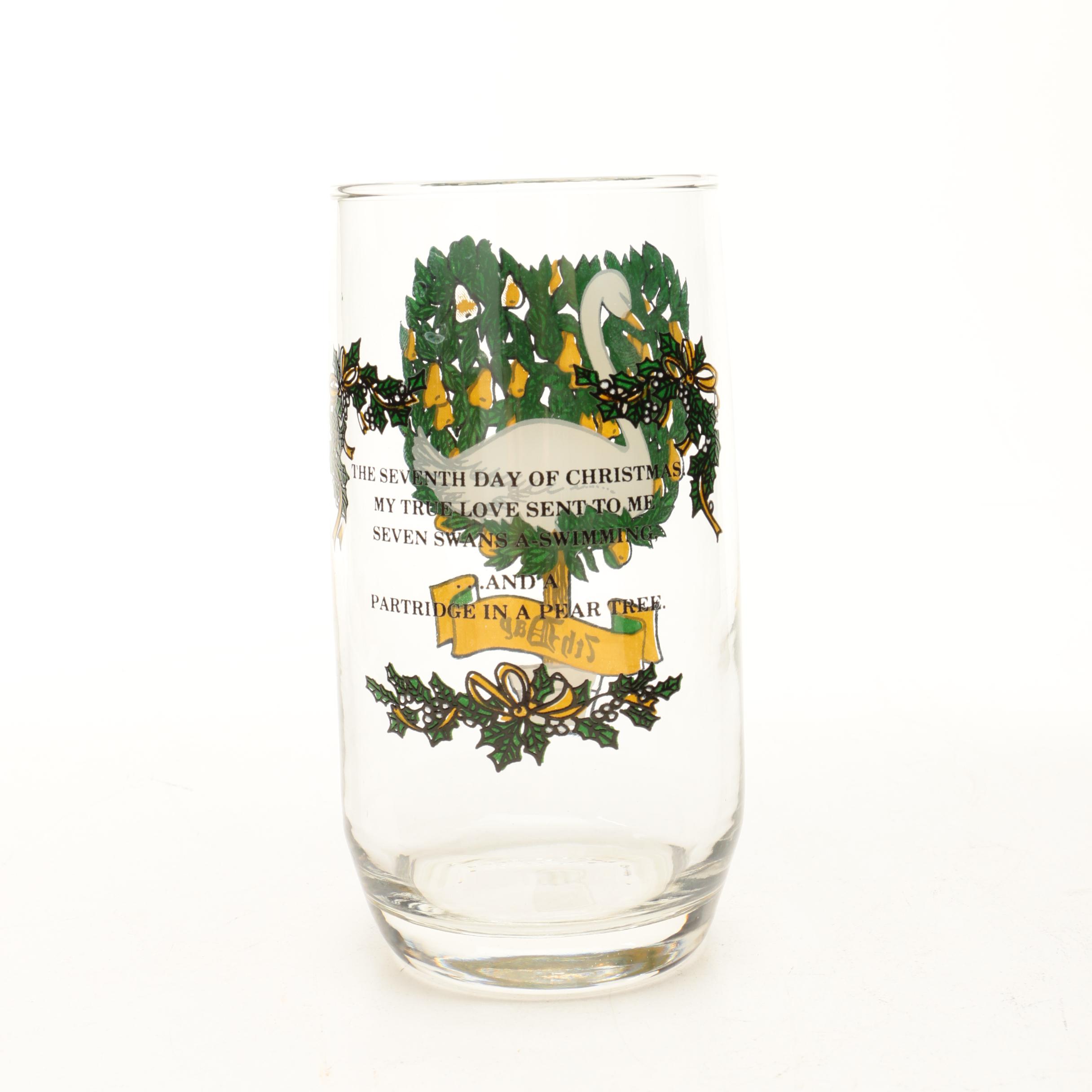 Twelve Days of Christmas Drinking Glasses