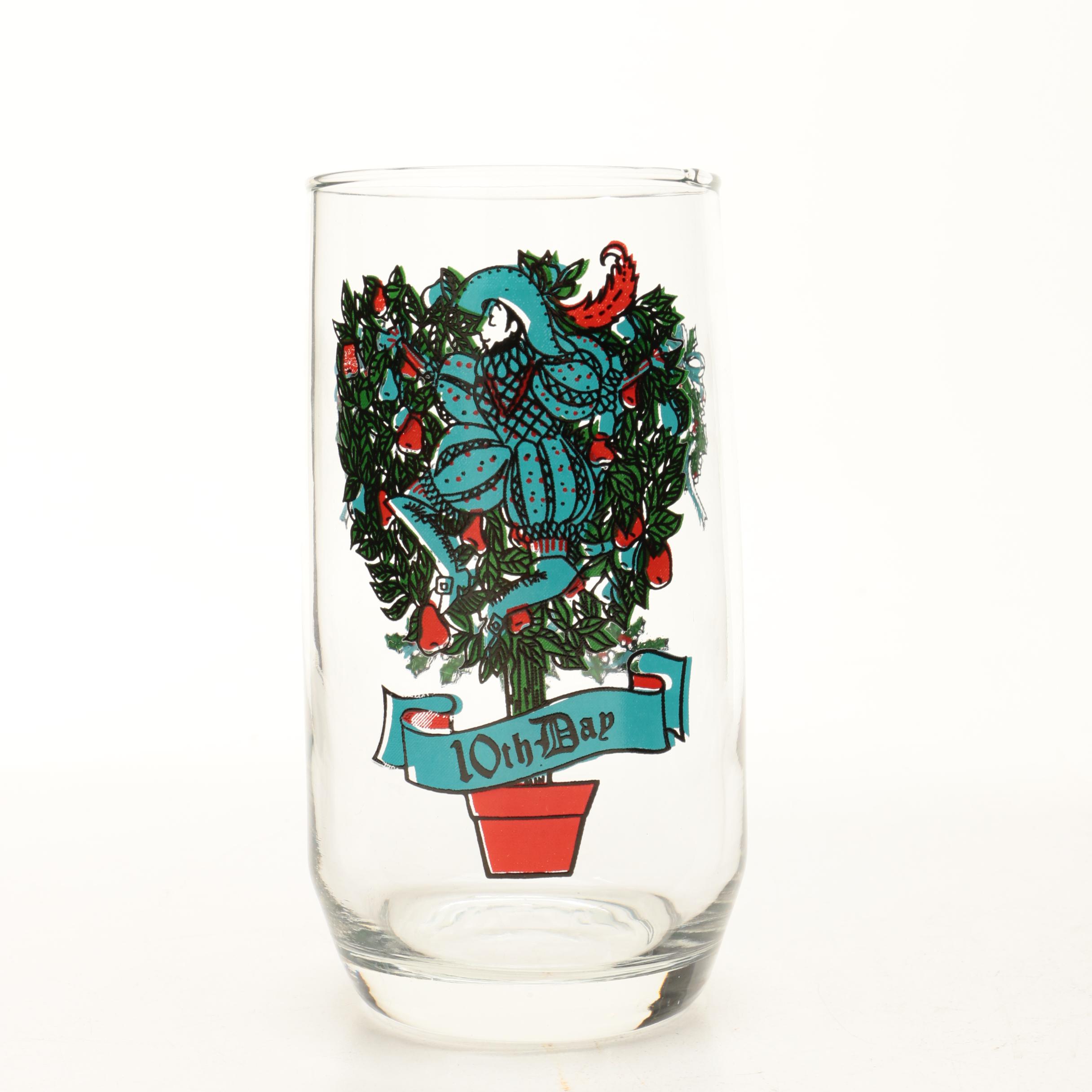 Twelve Days of Christmas Drinking Glasses