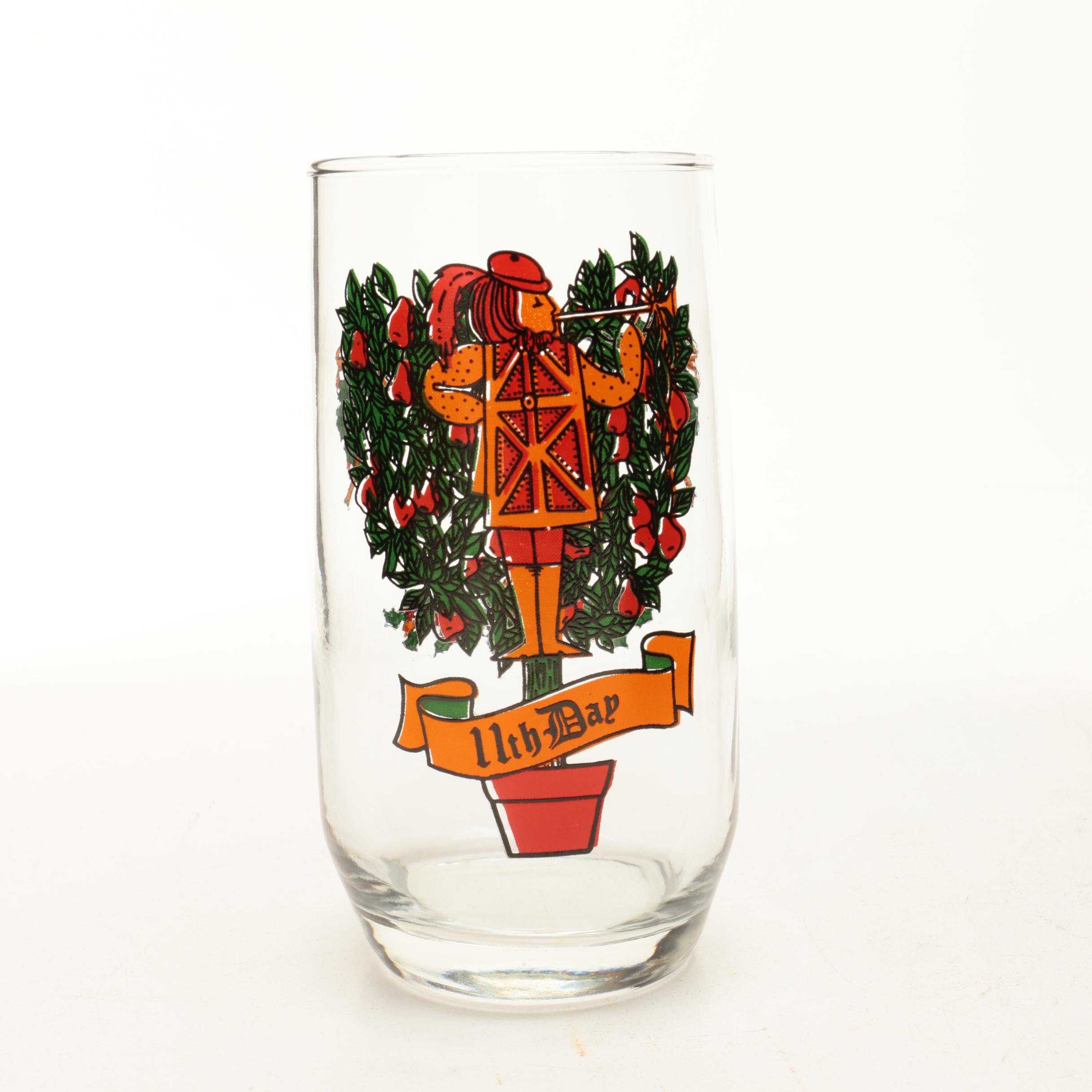 Twelve Days of Christmas Drinking Glasses