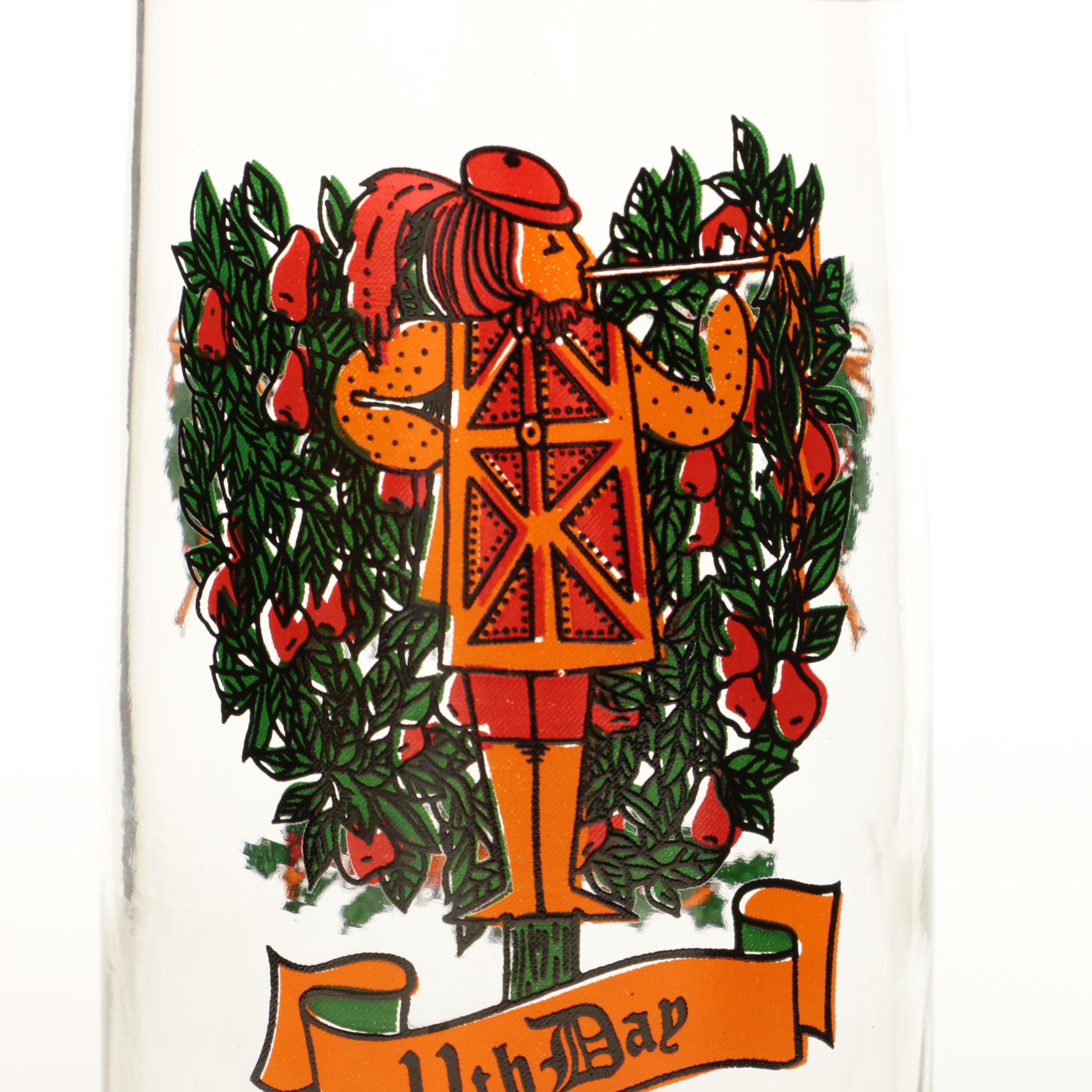 Twelve Days of Christmas Drinking Glasses