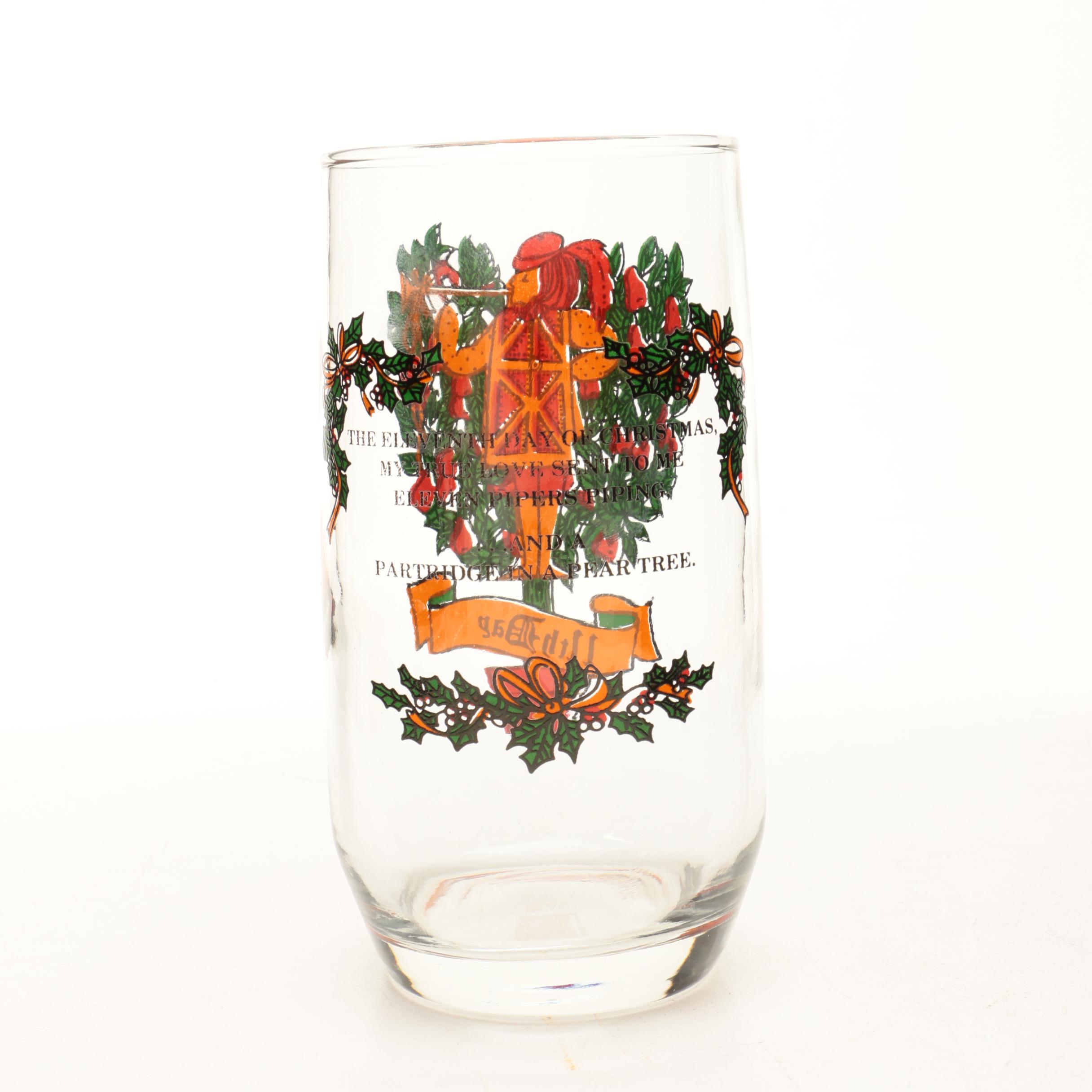 Twelve Days of Christmas Drinking Glasses