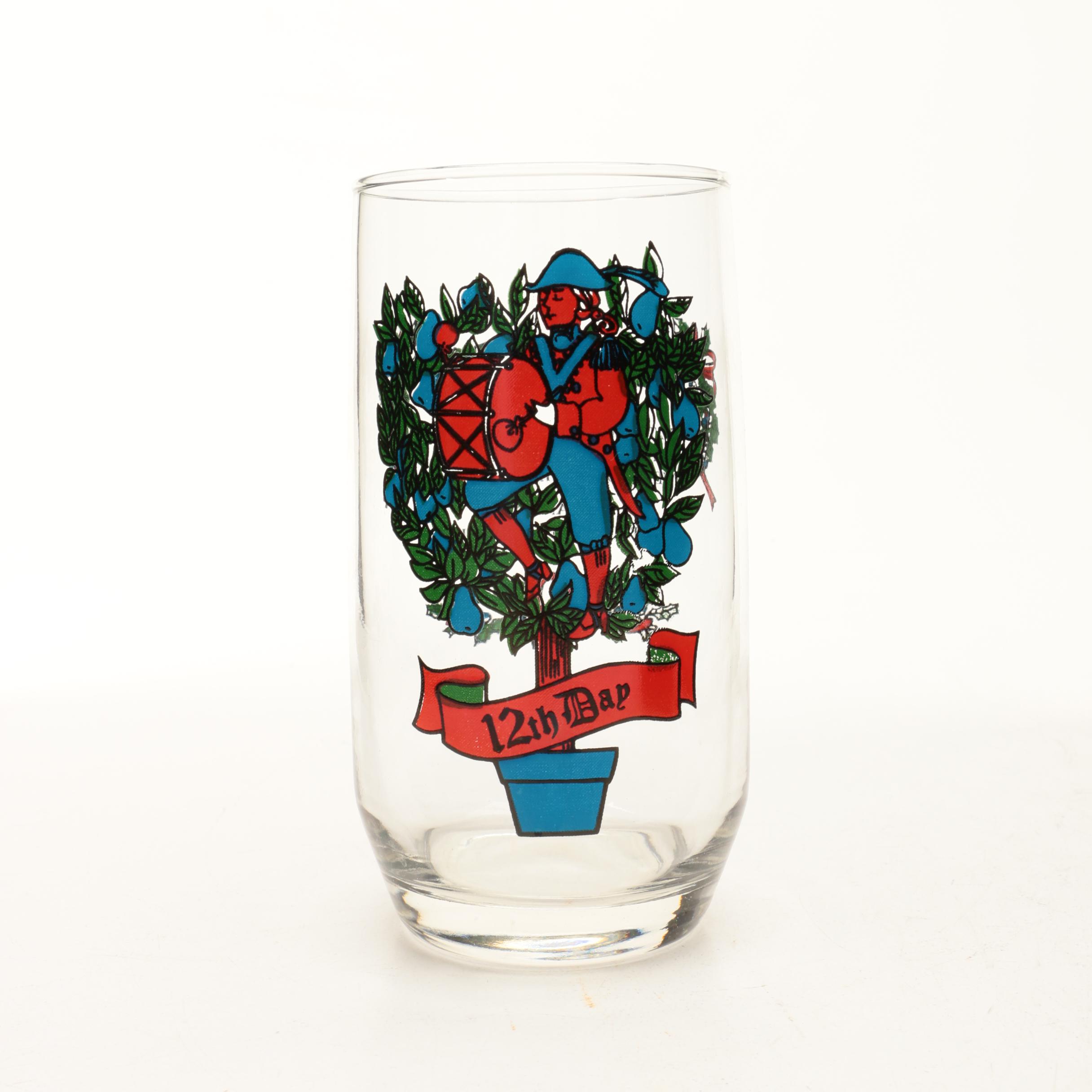 Twelve Days of Christmas Drinking Glasses