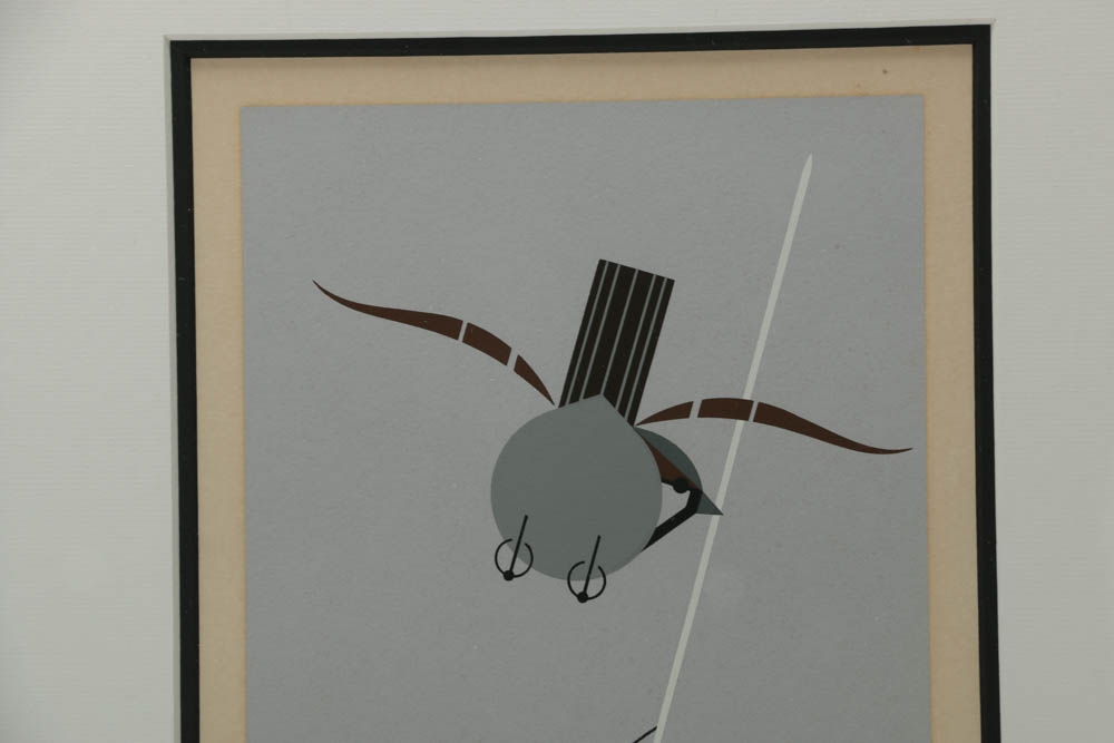 Charley Harper Signed Limited Edition Serigraph "Fine Feather"