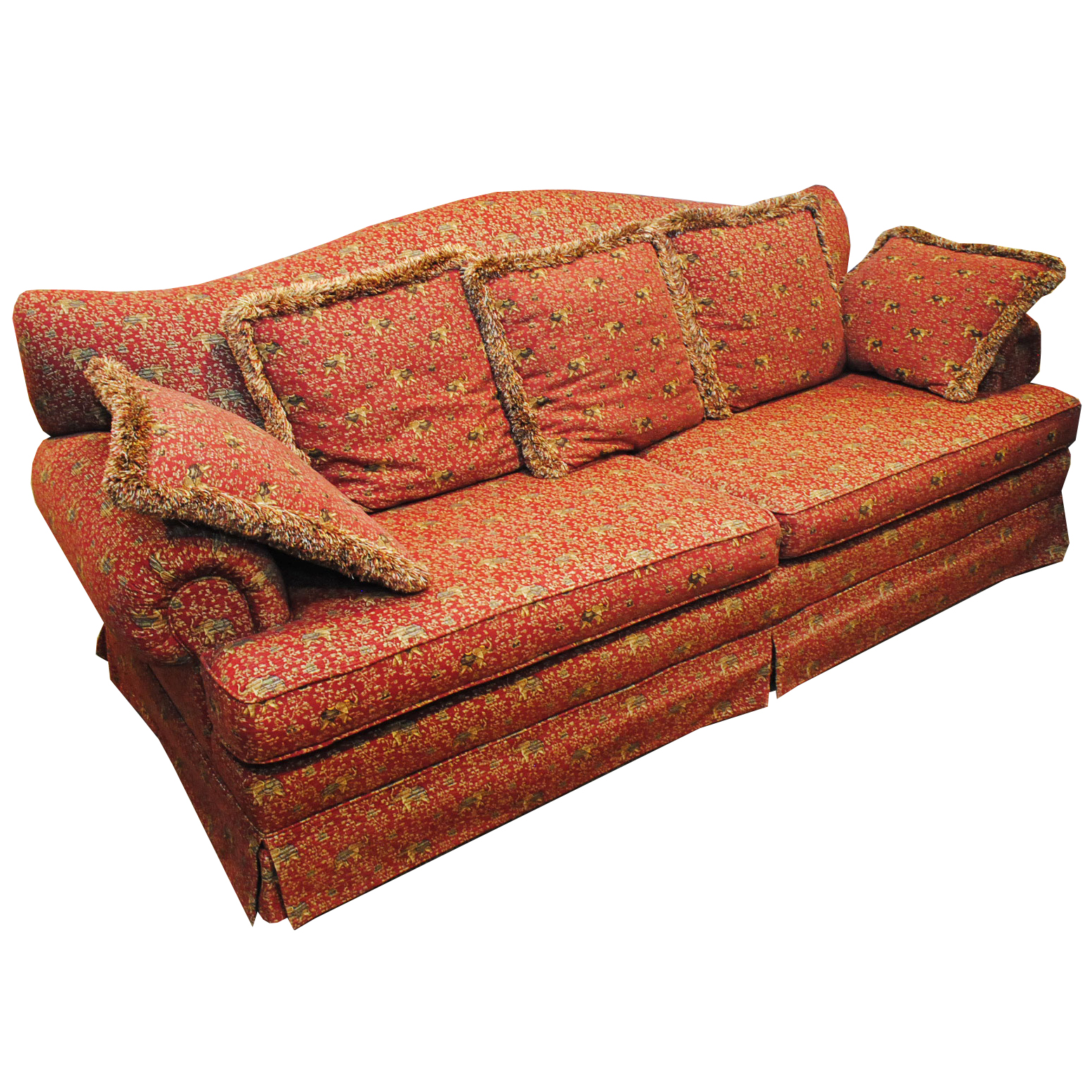 Red Elephant Print Sofa