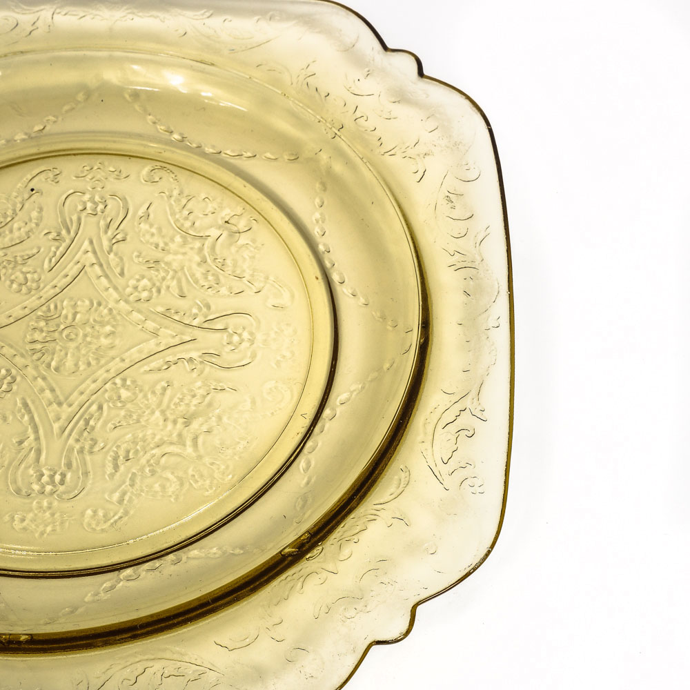 Amber Federal Glass Company "Madrid" Tableware