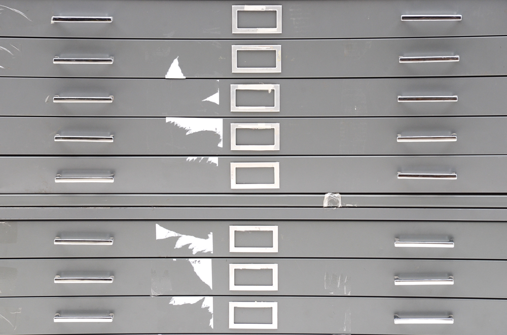 Grey Steel Flat File Storage Cabinet