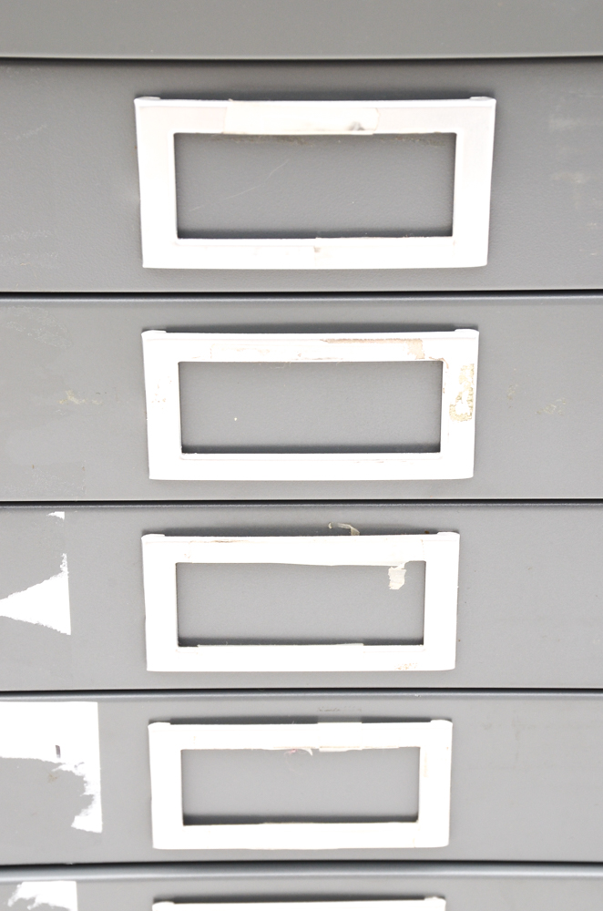 Grey Steel Flat File Storage Cabinet