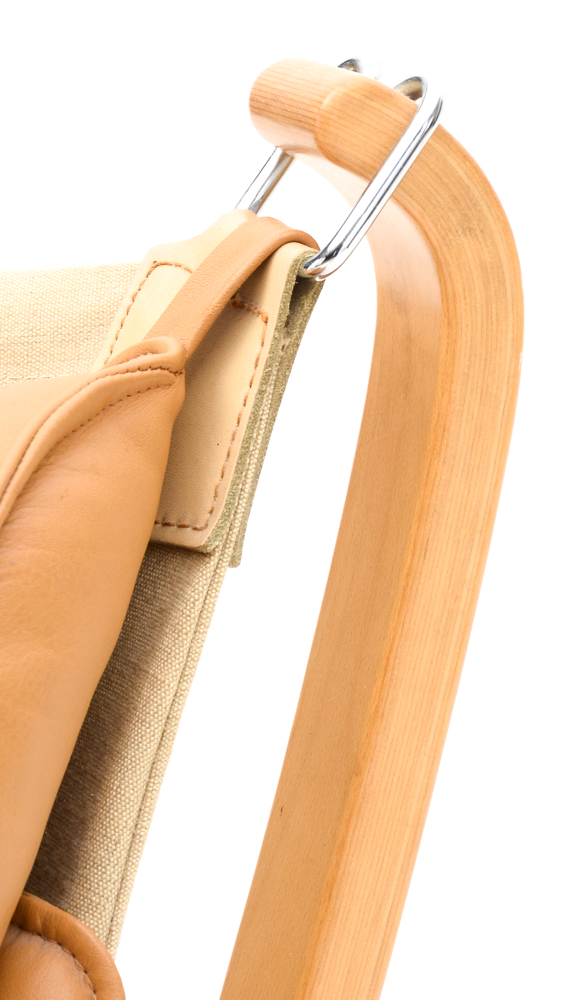 Danish Modern Leather "Falcon" Chair and Ottoman by Vatne Mobler