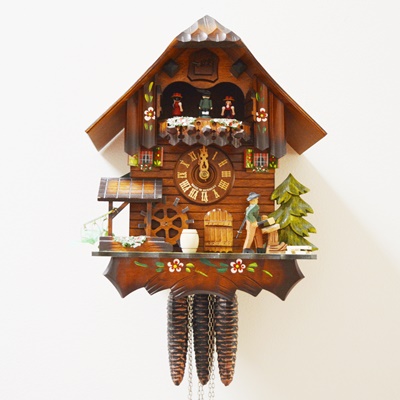 Vintage R. Rogers "Edelweiss" Chalet Style Cuckoo Clock