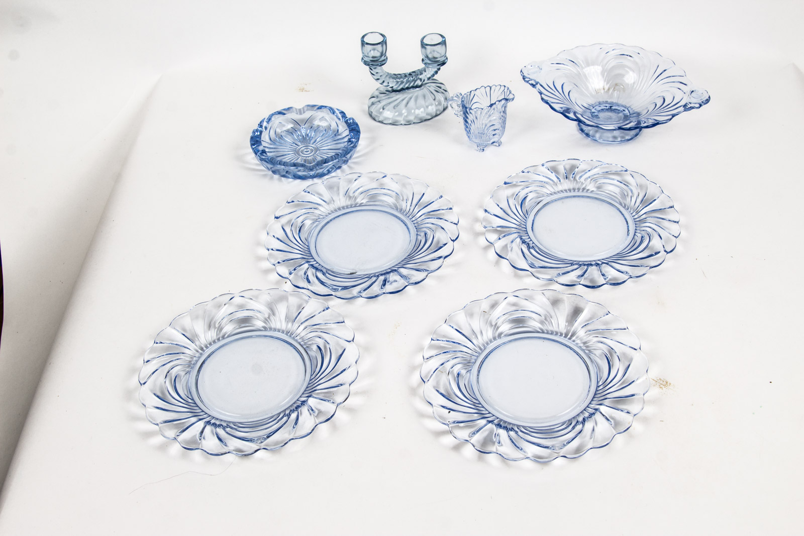 Vintage "Caprice Moonlight" Blue Glassware By Cambridge Ohio Glass