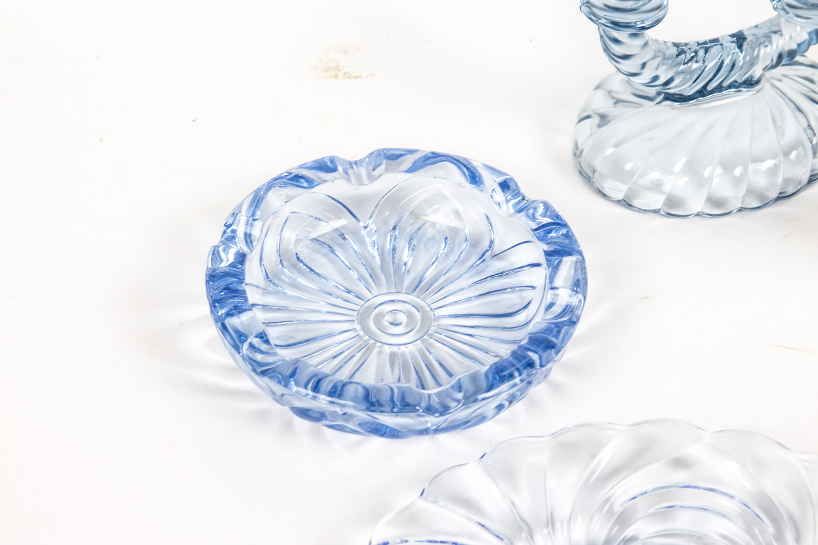 Vintage "Caprice Moonlight" Blue Glassware By Cambridge Ohio Glass