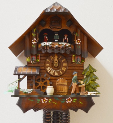 Vintage R. Rogers "Edelweiss" Chalet Style Cuckoo Clock
