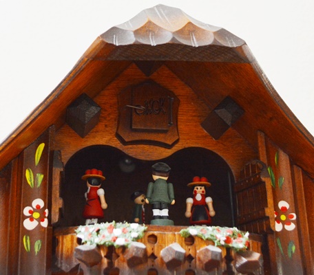 Vintage R. Rogers "Edelweiss" Chalet Style Cuckoo Clock