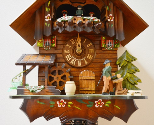 Vintage R. Rogers "Edelweiss" Chalet Style Cuckoo Clock