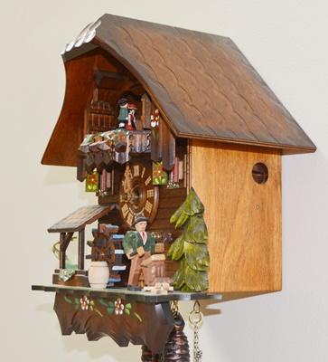 Vintage R. Rogers "Edelweiss" Chalet Style Cuckoo Clock