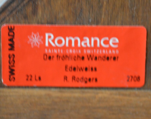 Vintage R. Rogers "Edelweiss" Chalet Style Cuckoo Clock