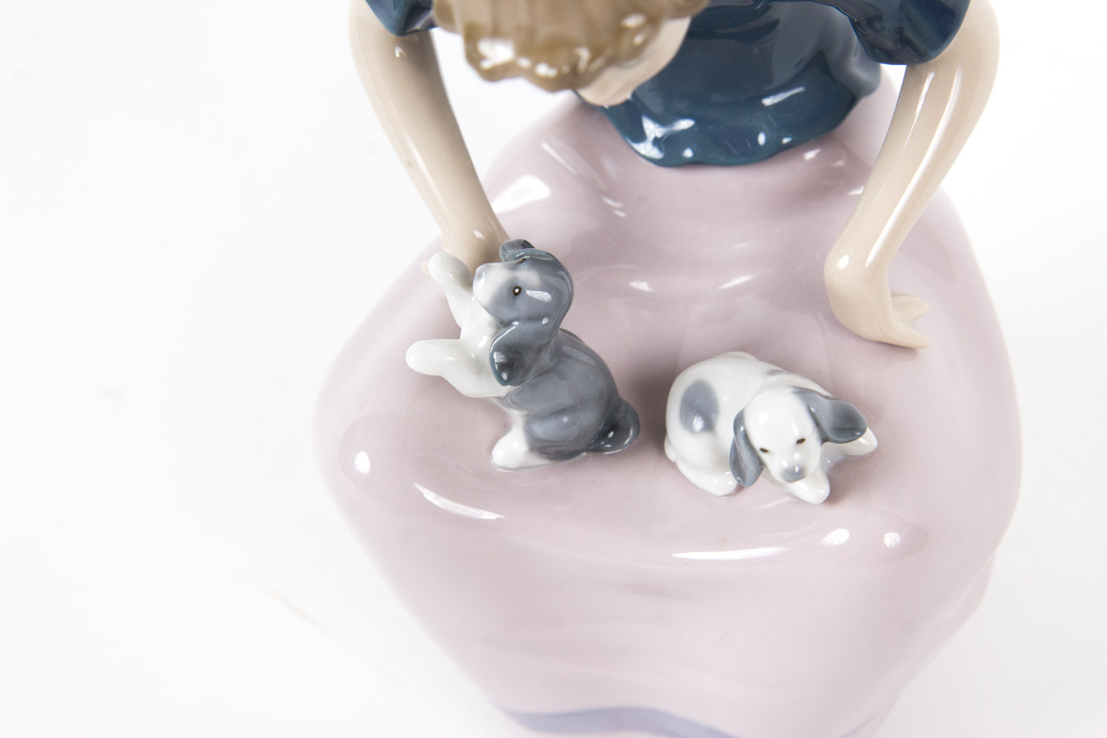 NAO by Lladro "Young Girl With Puppies" Figurine