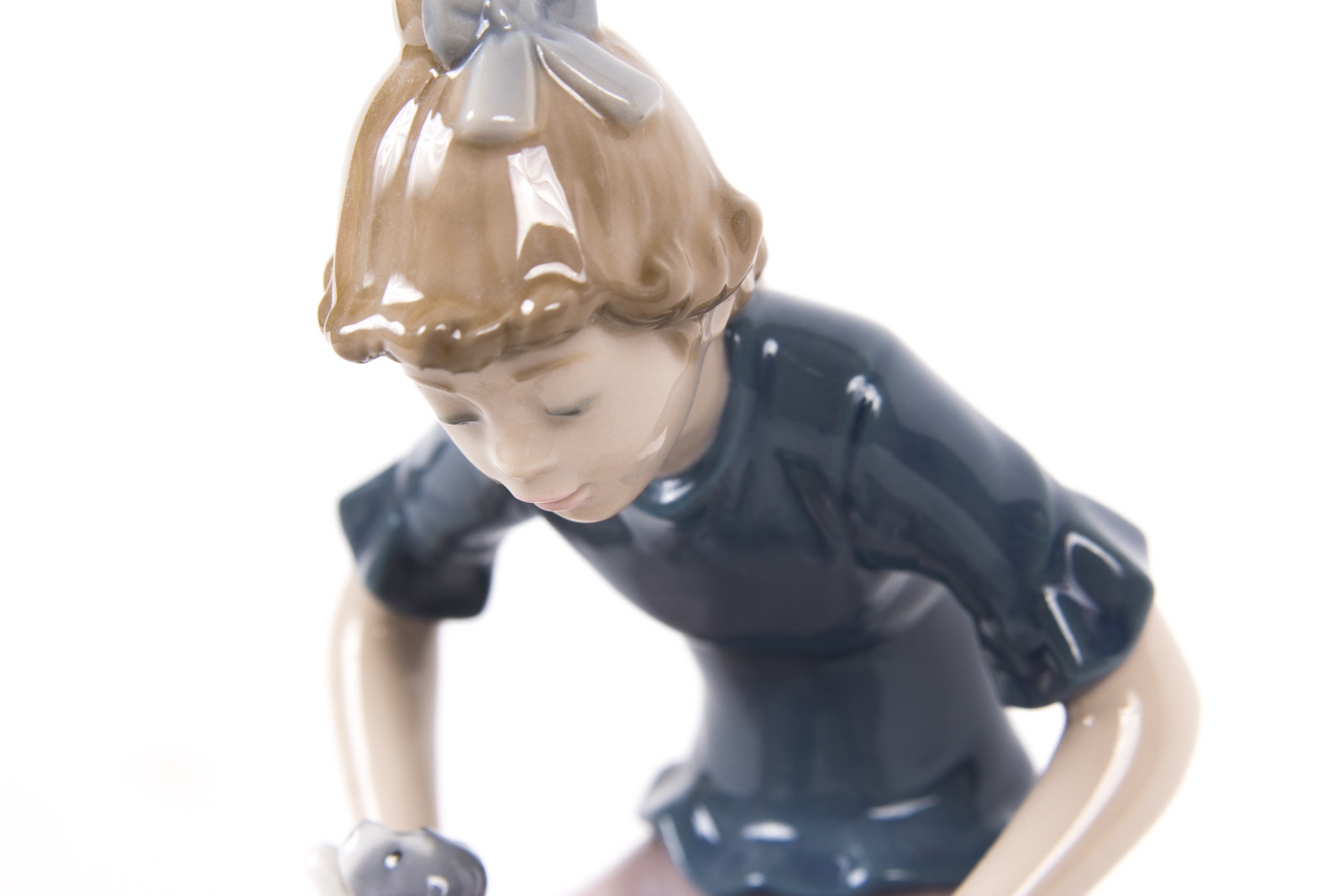 NAO by Lladro "Young Girl With Puppies" Figurine