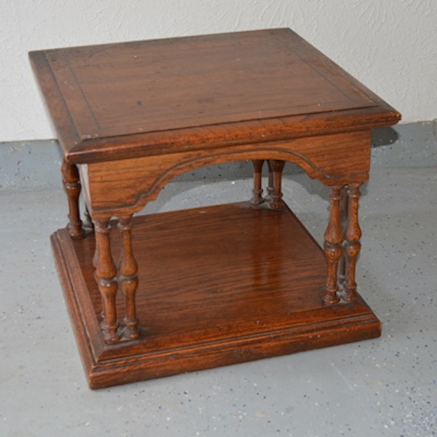 Square Wood End Table