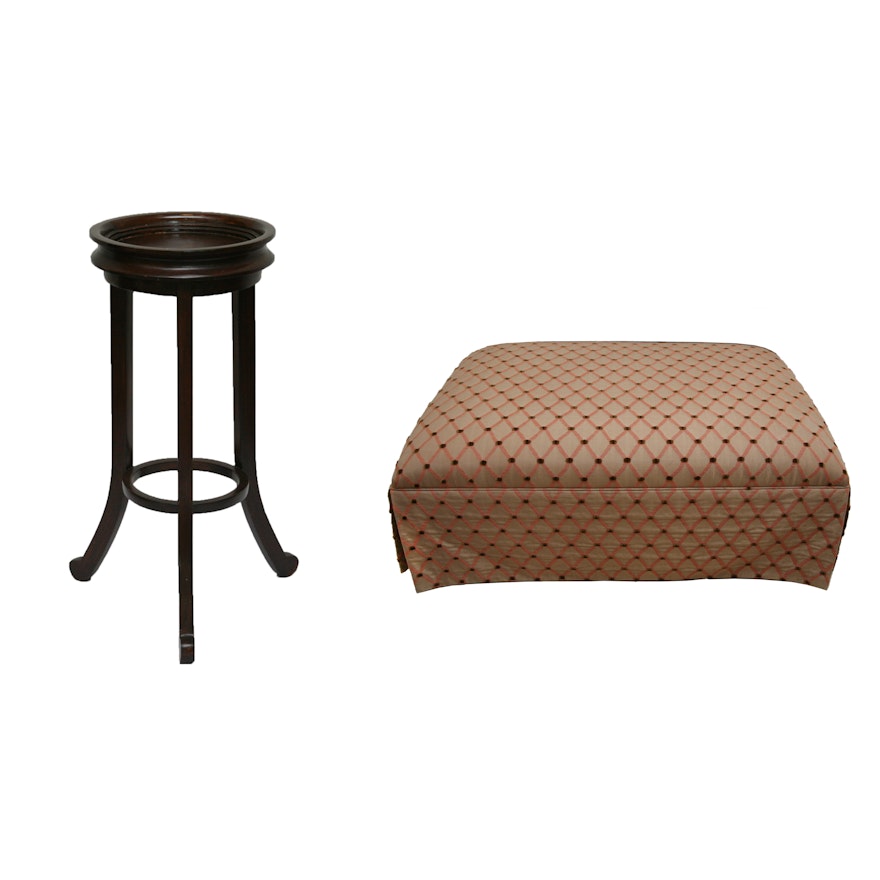 Ottoman and Side Table