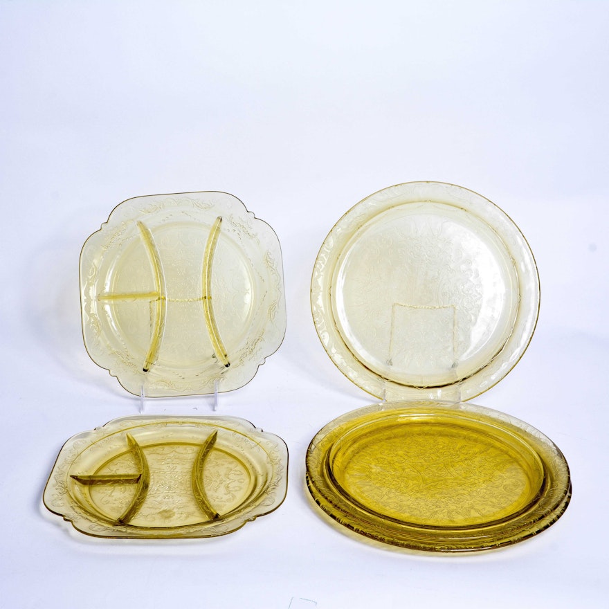 Federal Glass "Madrid Amber" Serveware