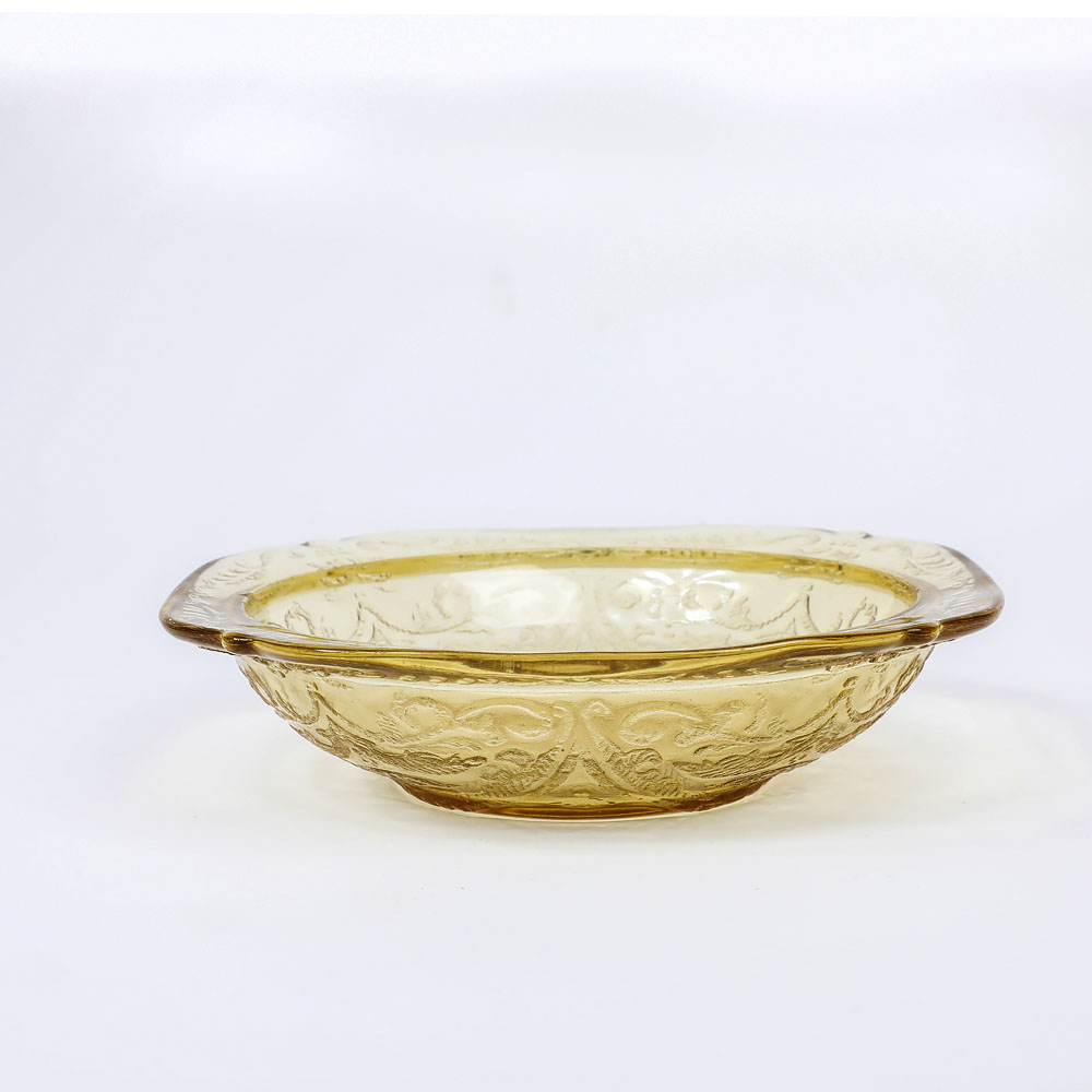 Collection of Amber Federal Glass "Madrid" Dinnerware