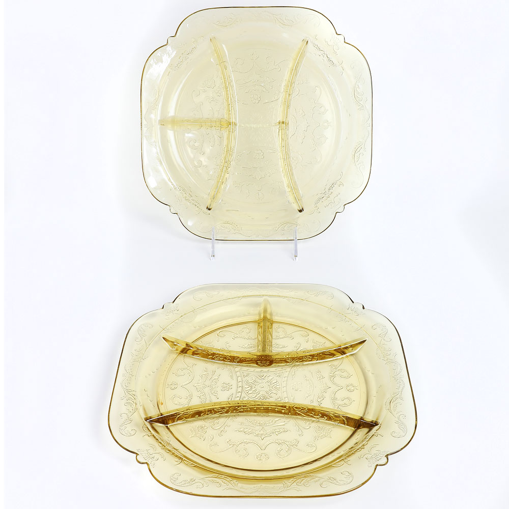 Assortment of Amber Glassware in "Madrid Amber" by Federal Glass