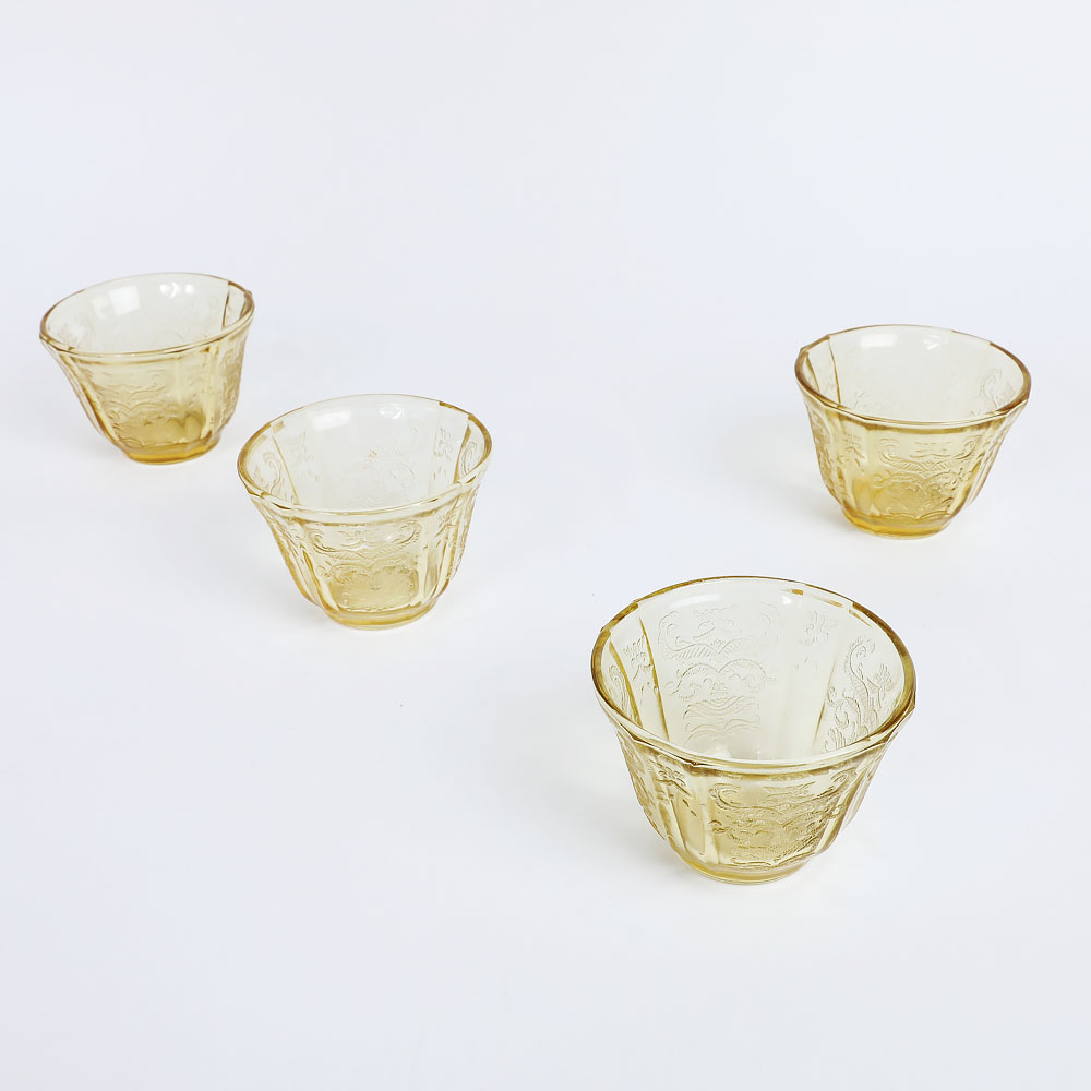 Assortment of Amber Glassware in "Madrid Amber" by Federal Glass