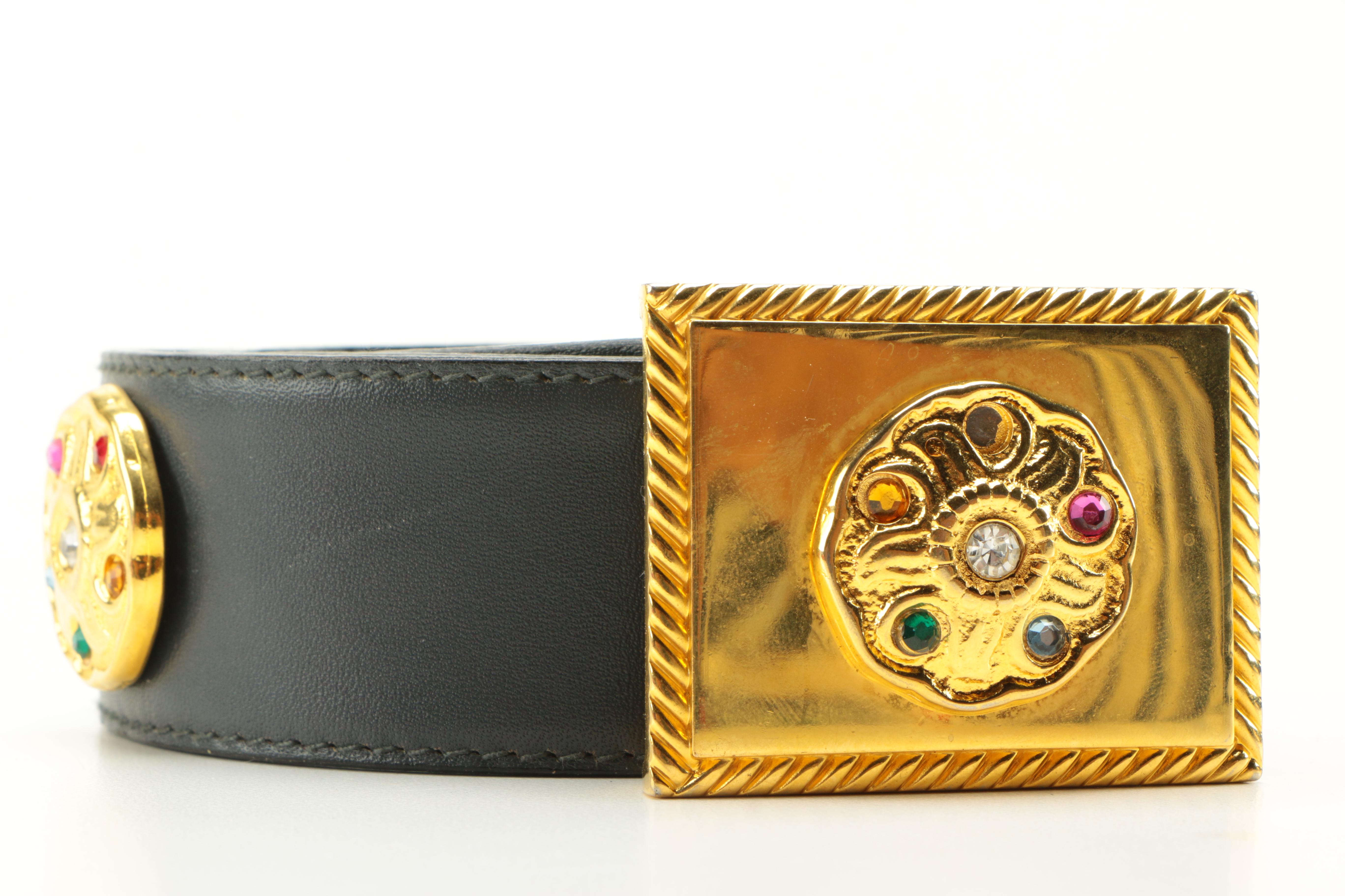 Barse Beaded Handbag and Escada Medallion Belt