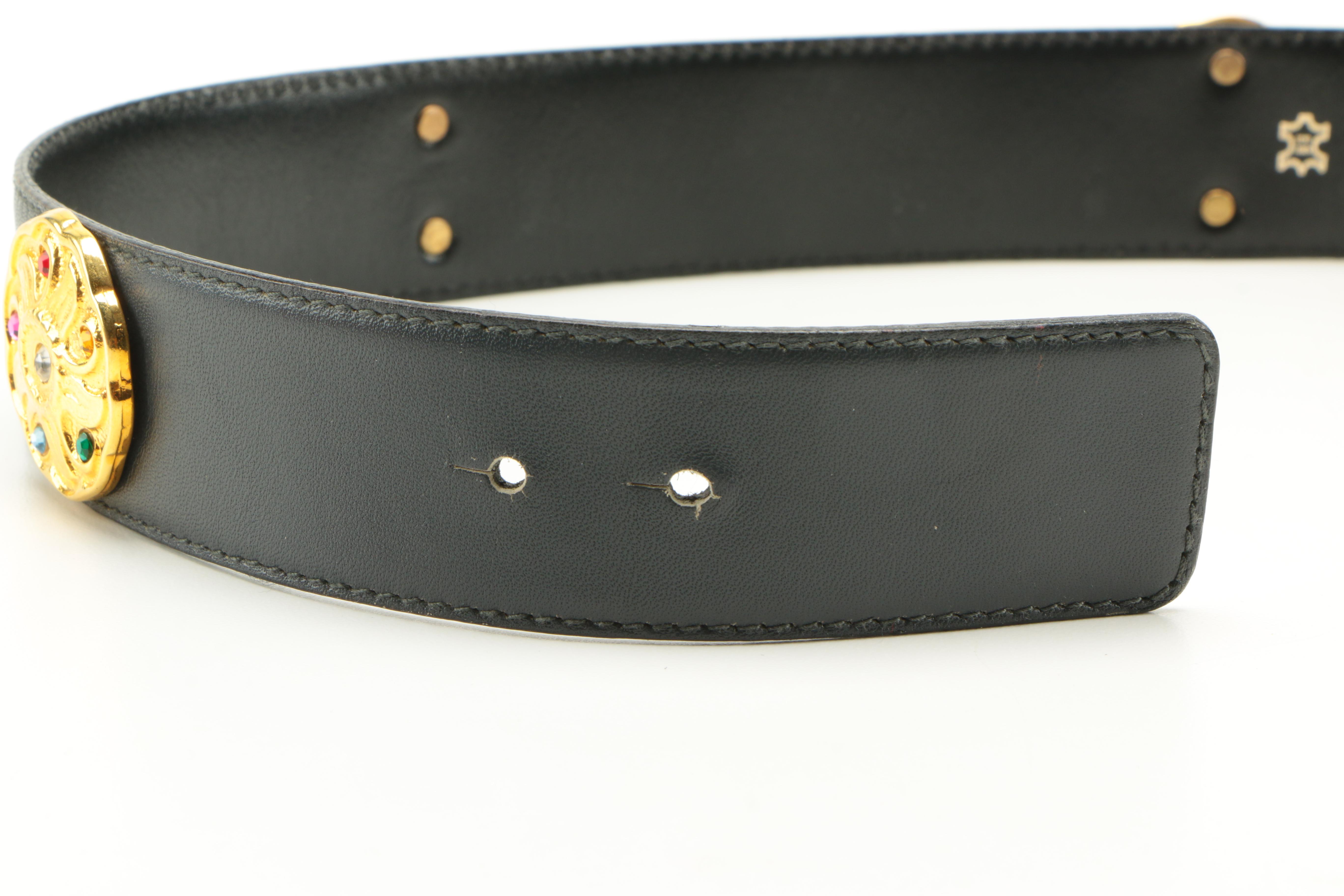 Barse Beaded Handbag and Escada Medallion Belt