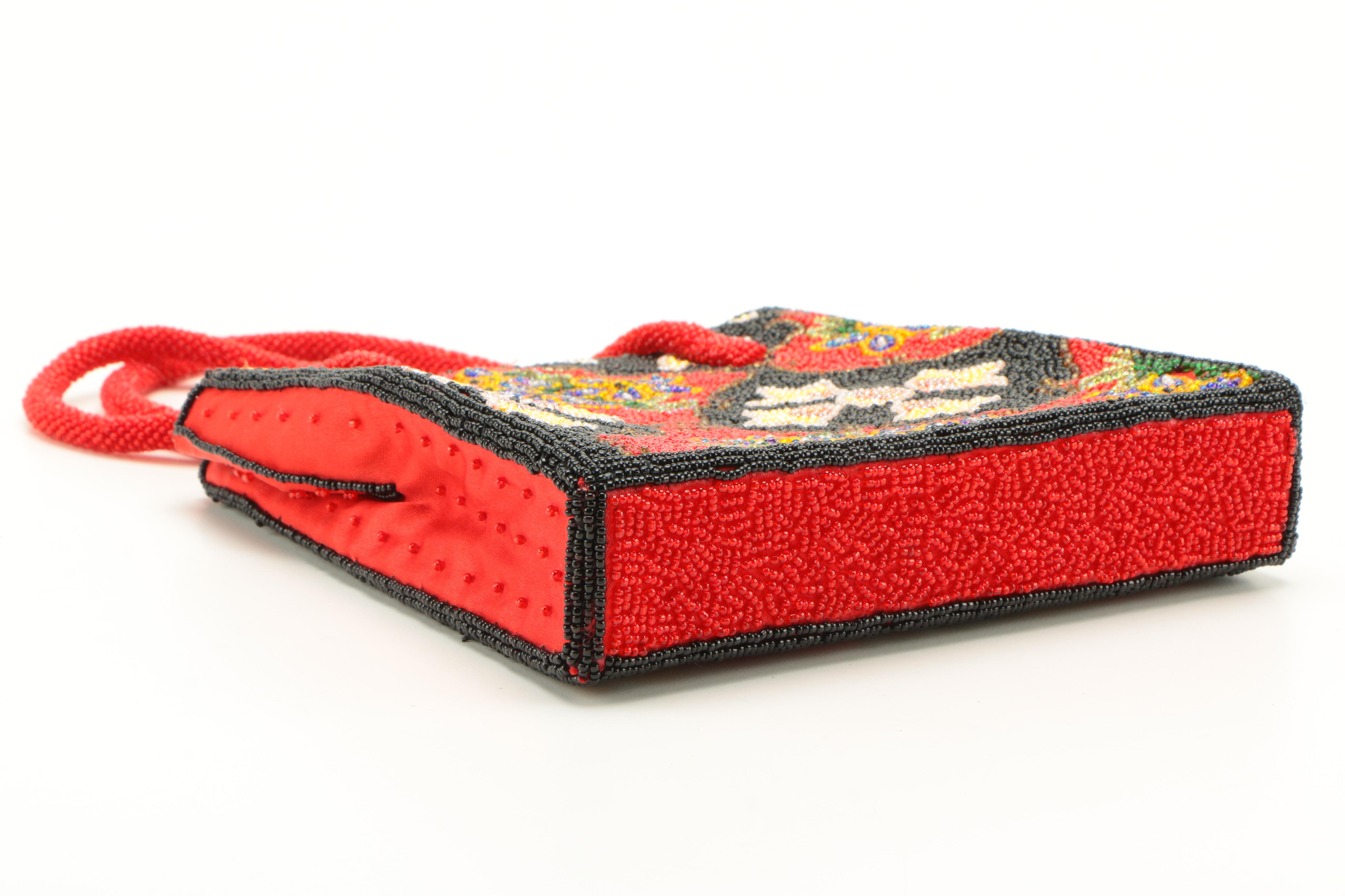 Barse Beaded Handbag and Escada Medallion Belt