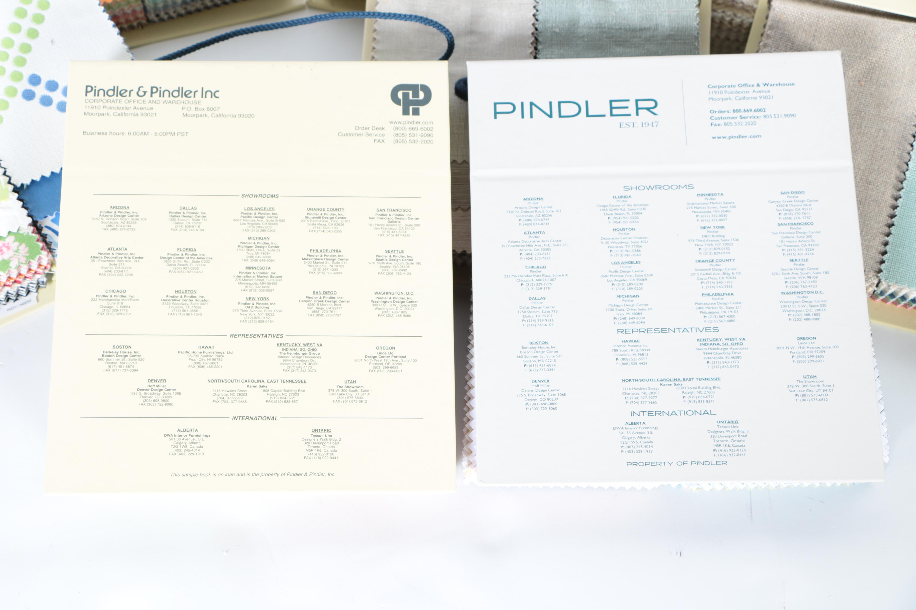 Collection of Pindler & Pindler Designer Textile Sample Books