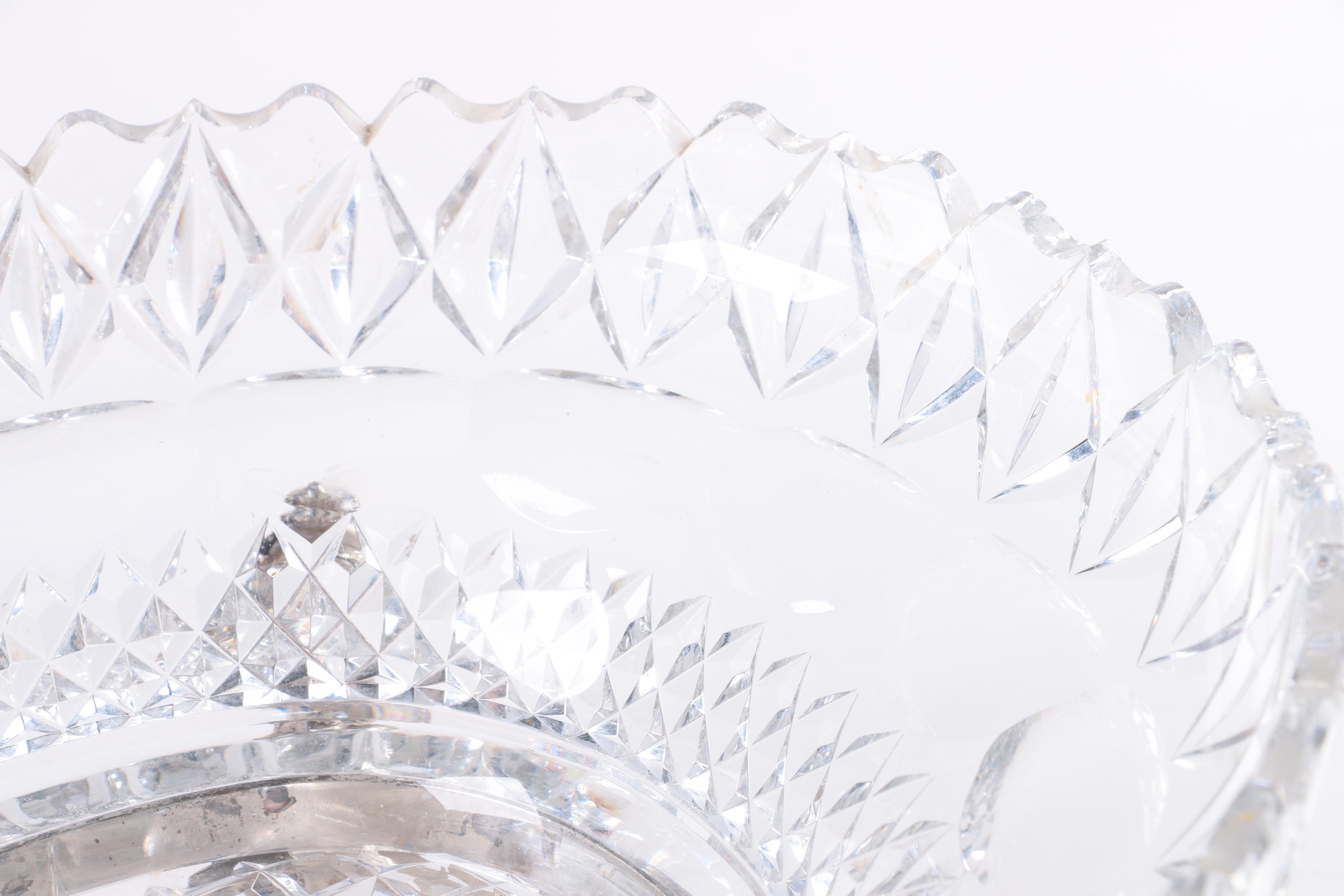 Sheridan Silver Plate Lazy Susan Appetizer Tray and Silver Plate Bowl on Stand