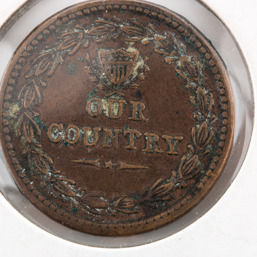 1863 - Our Country Civil War Token