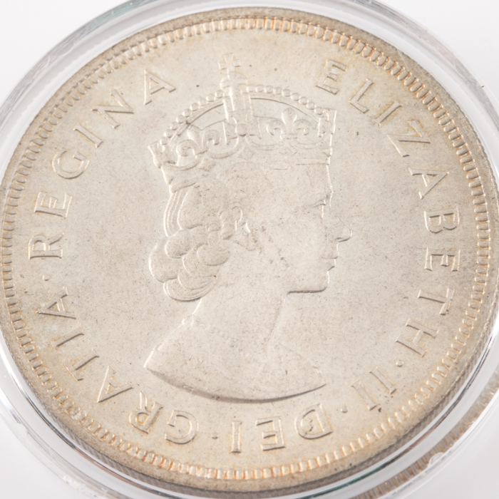 1959 Bermuda One Crown Silver Coin