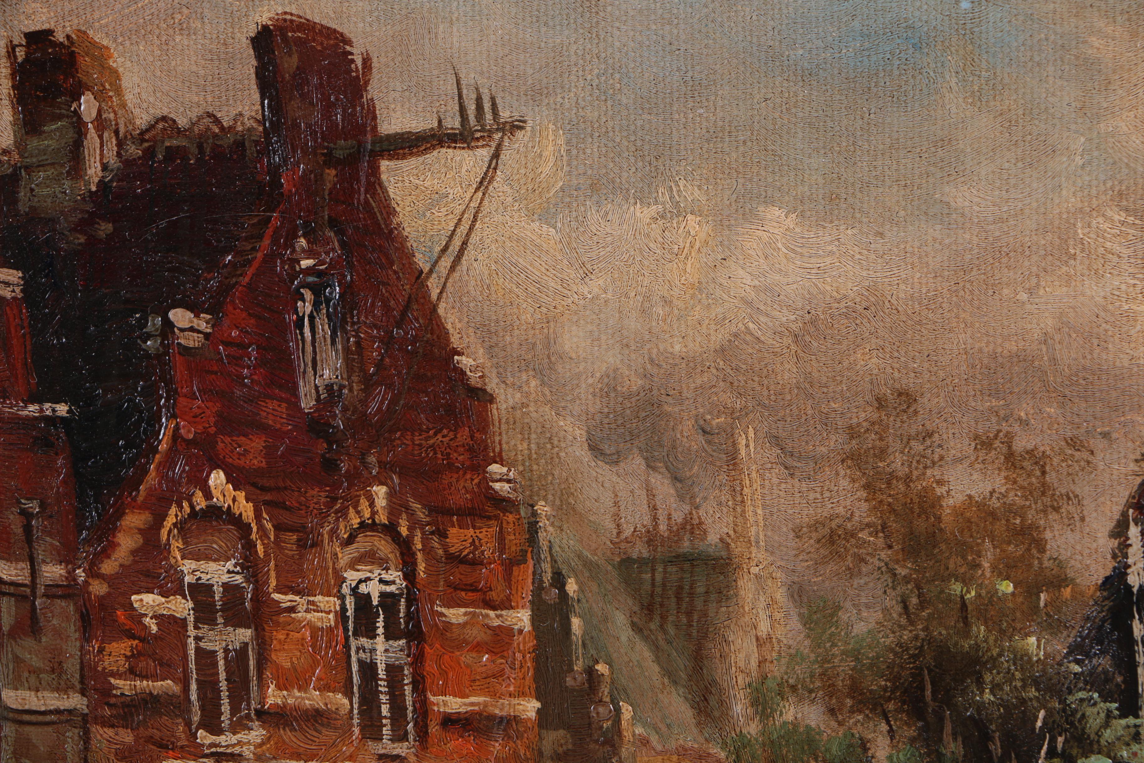 Chlason Oil Painting of a Village Road