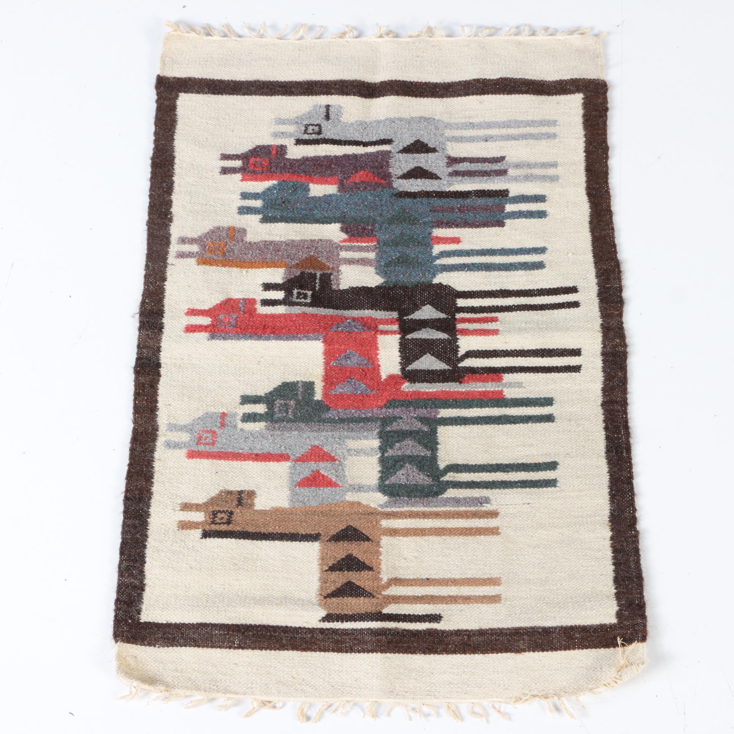 Handwoven Peruvian Llama Alpaca Rug