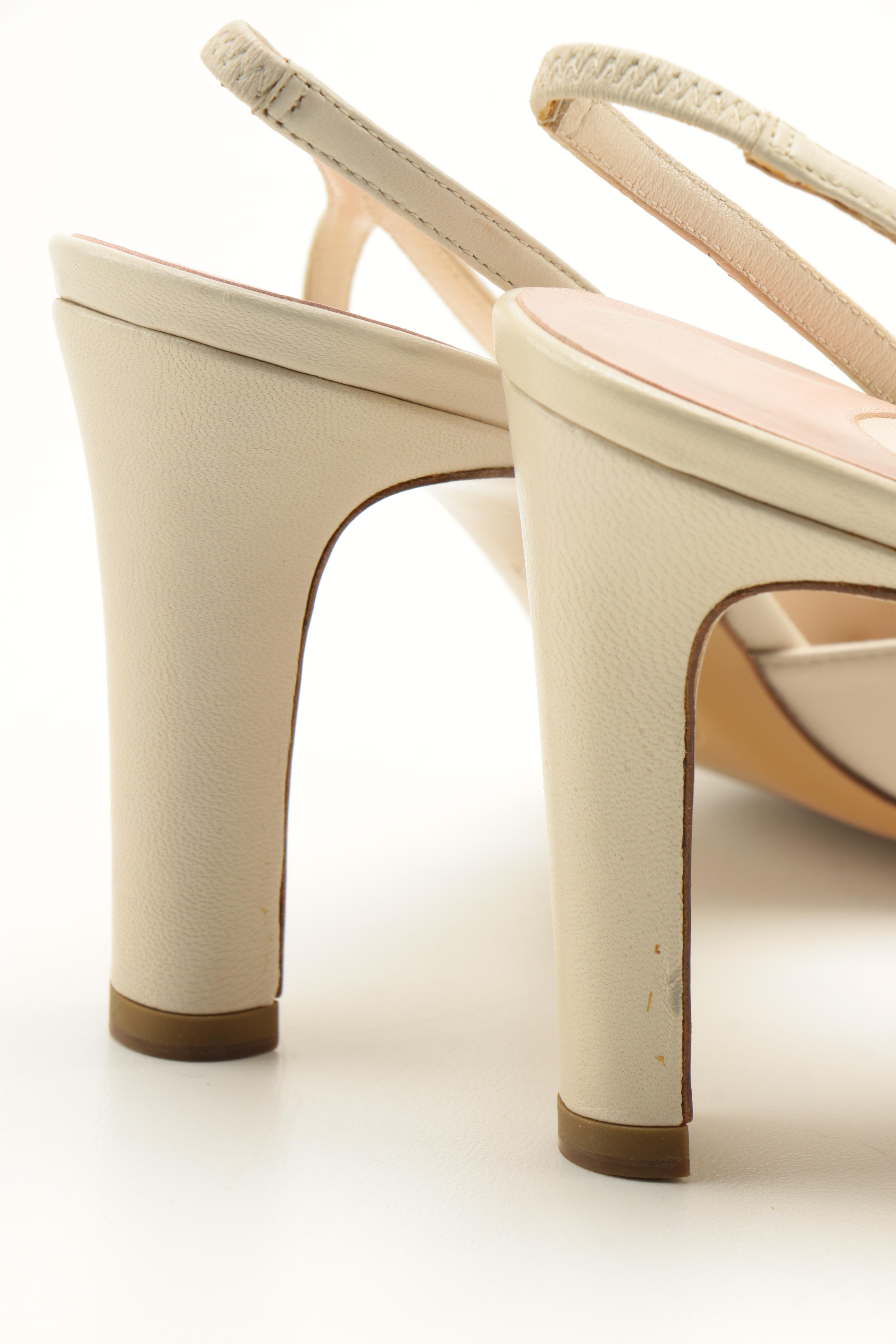 Chanel Leather Slingback Heels