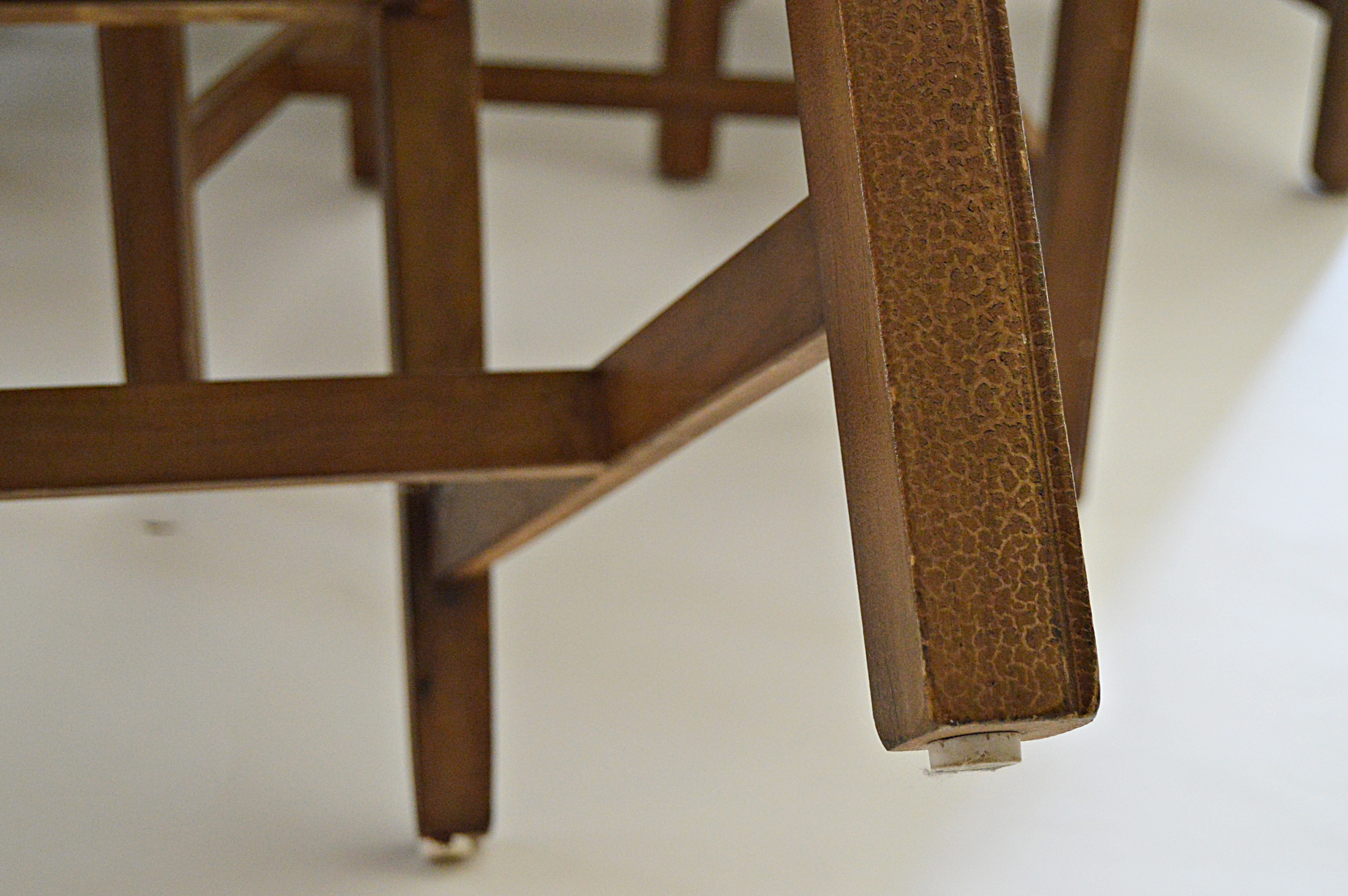 Set of Six Chippendale Style Chairs in an Aged Dark Cream Finish