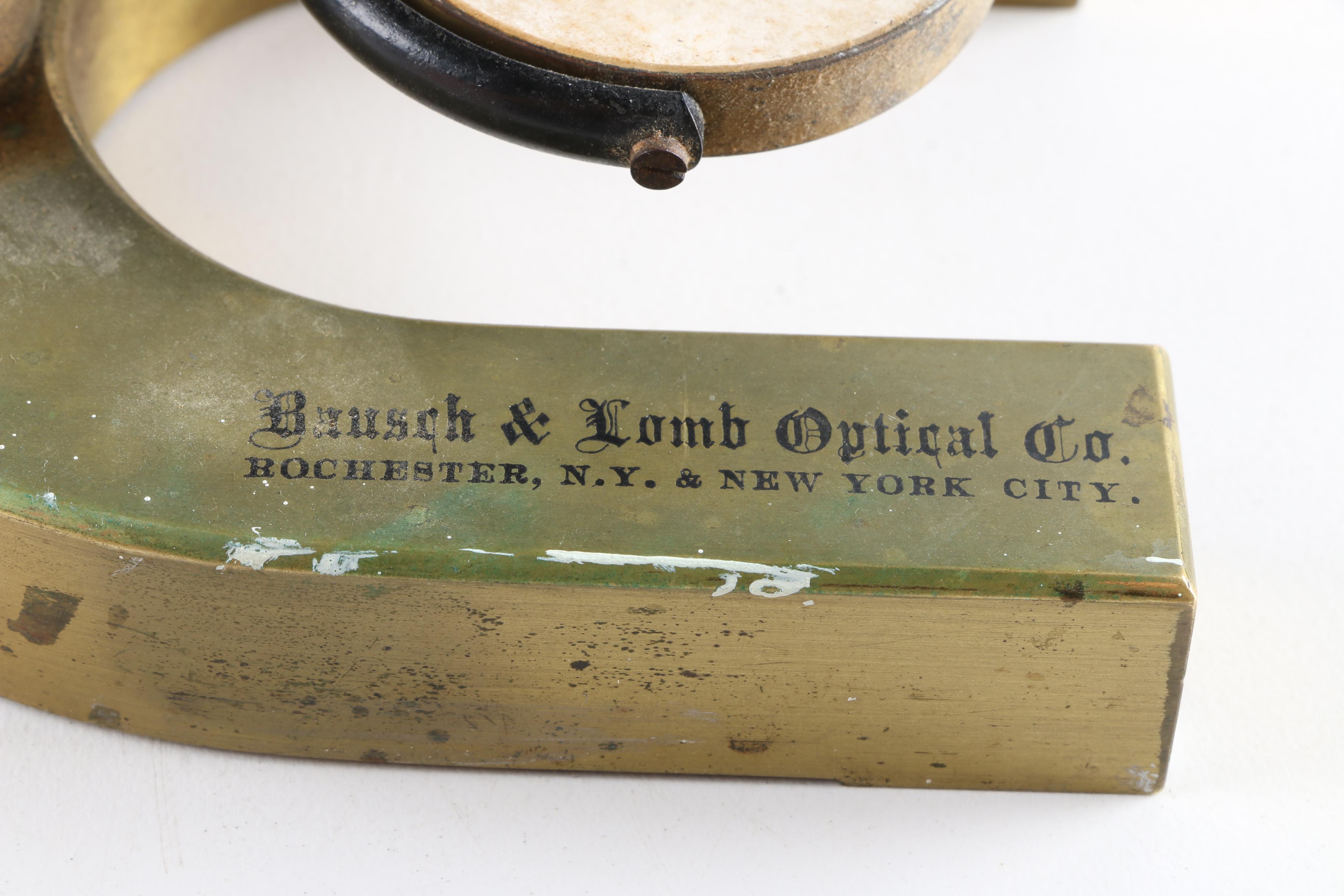Bausch & Lomb Optical Co. Brass Microscope