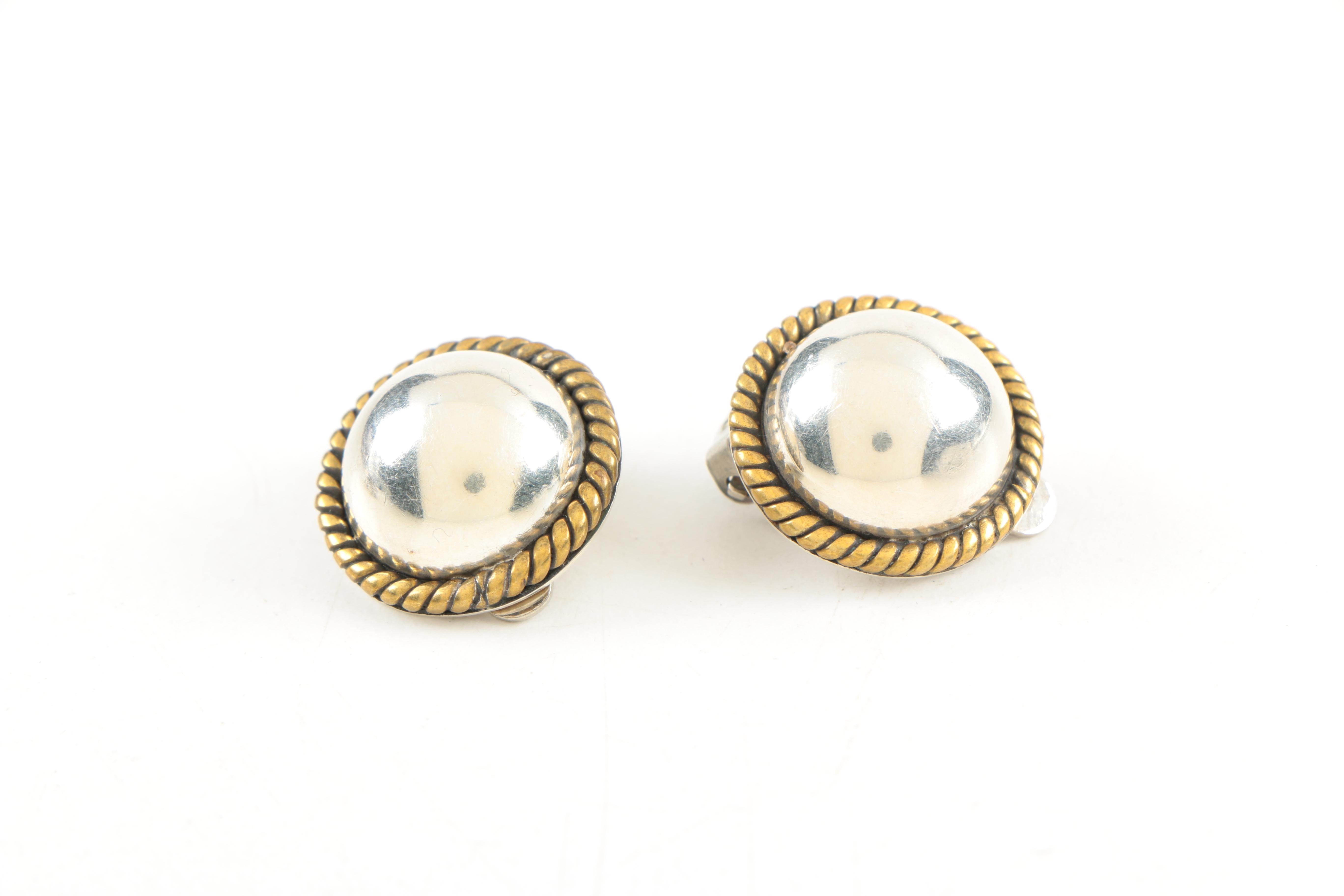 Sterling Silver Taxco Converter Brooch and Earrings by Aton