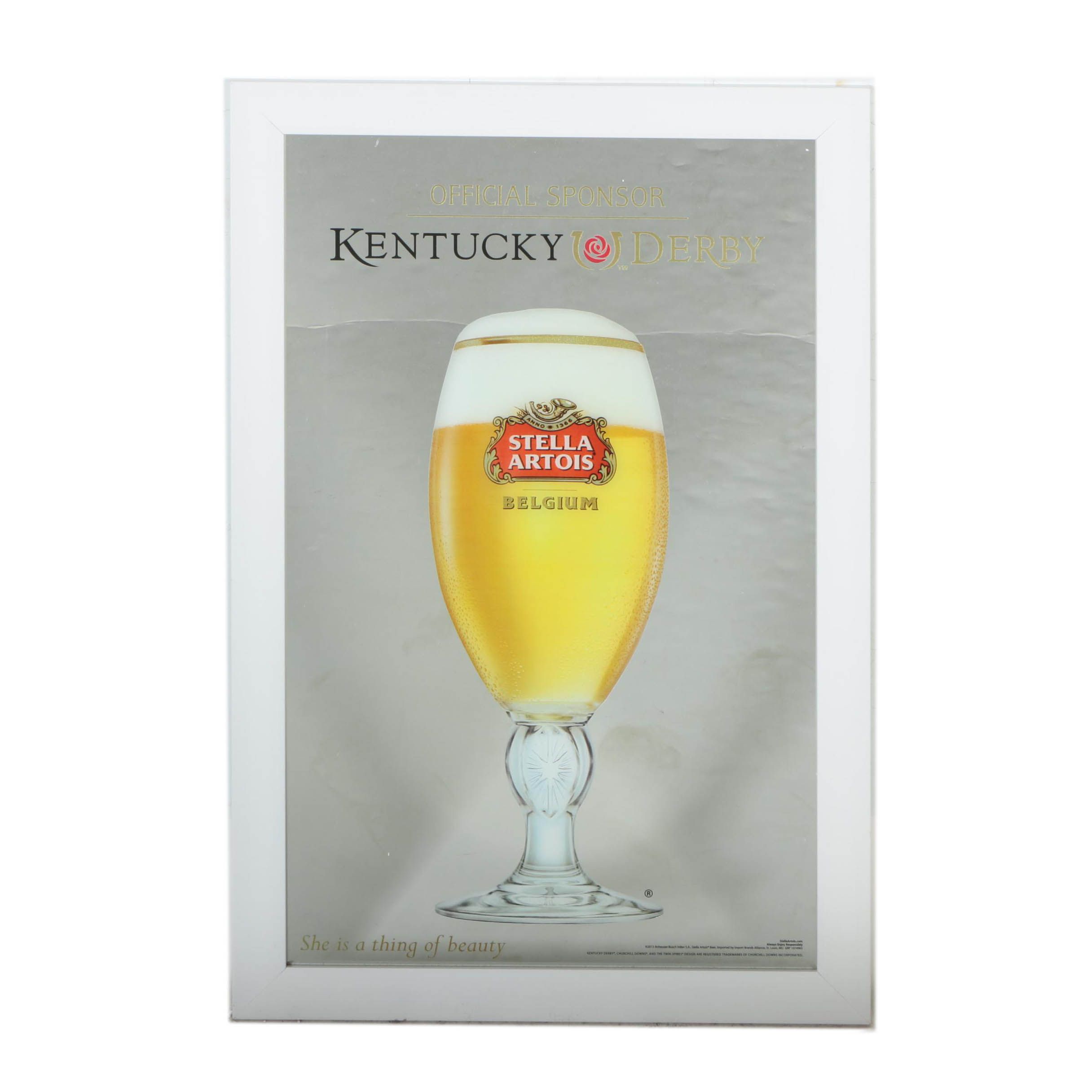 Kentucky Derby Stella Artois Advertisement Bar Mirror